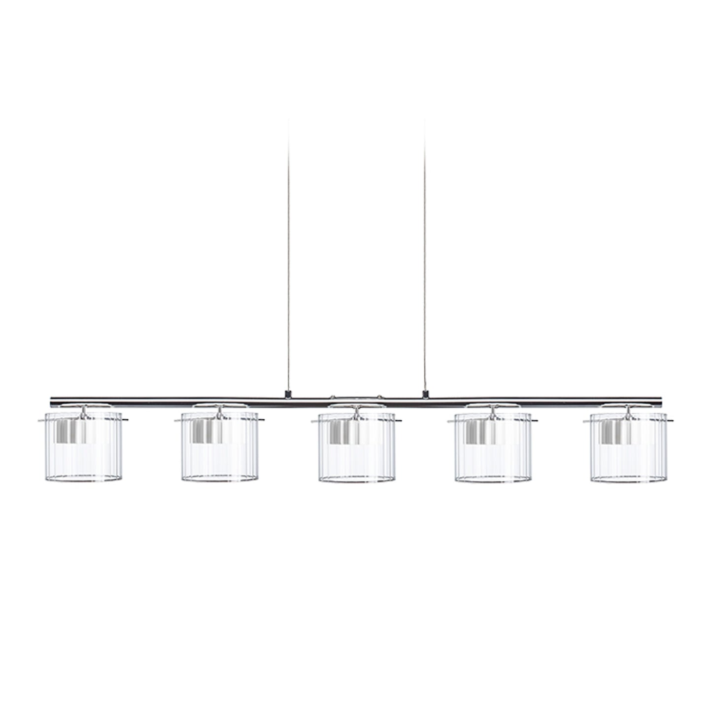 RENDL pendant lamp ESTRA V pendant white clear glass 230V LED 5x5W 3000K R11678 3