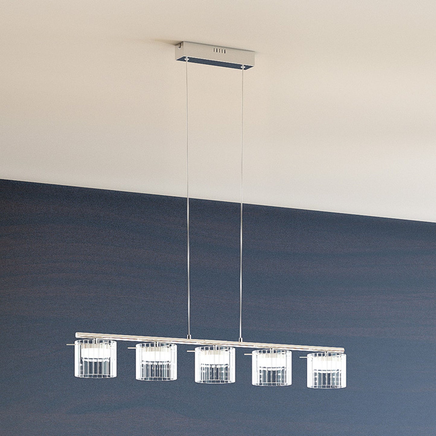 RENDL pendant lamp ESTRA V pendant white clear glass 230V LED 5x5W 3000K R11678 4
