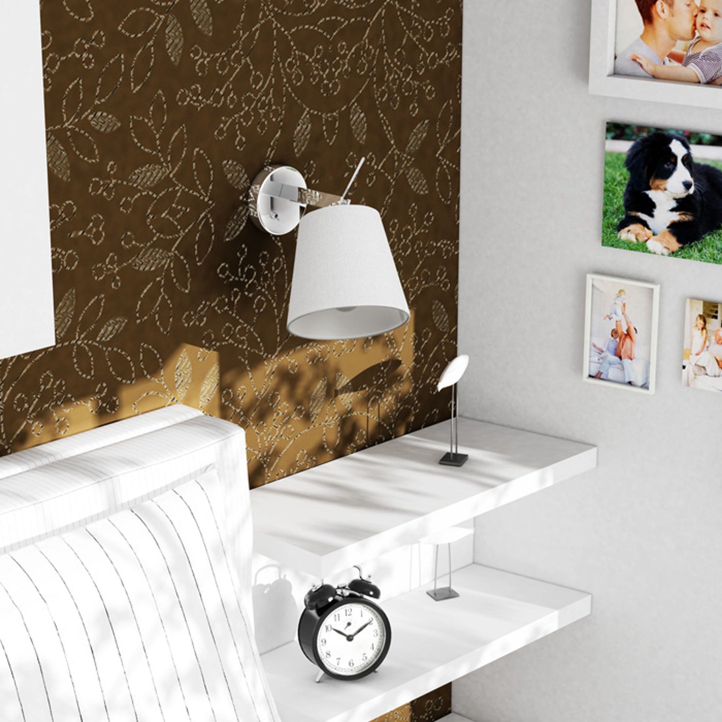 RENDL wall lamp JERSEY wall white chrome 230V LED E27 15W R11976 3