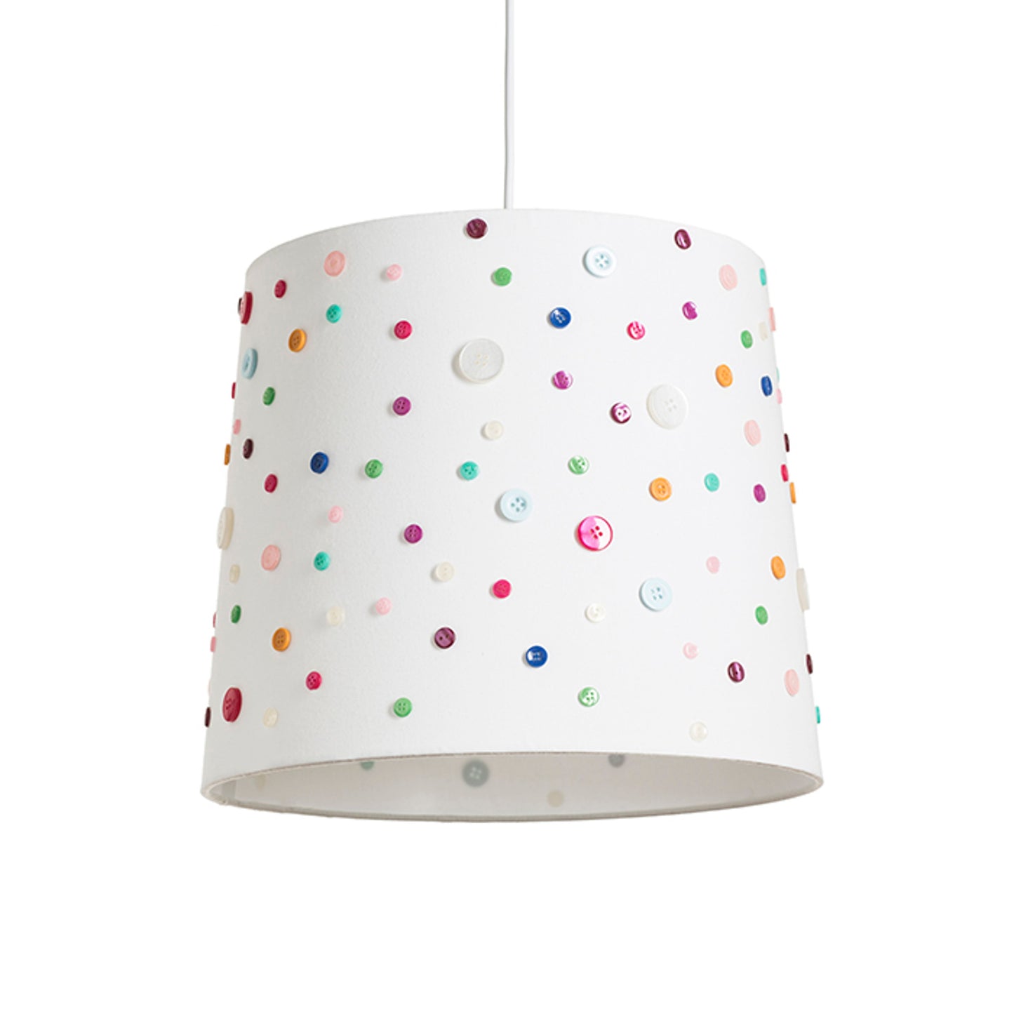 RENDL shades, shade bases, pendent sets DELISA 35/30 shade white buttons max. 28W R12389 1