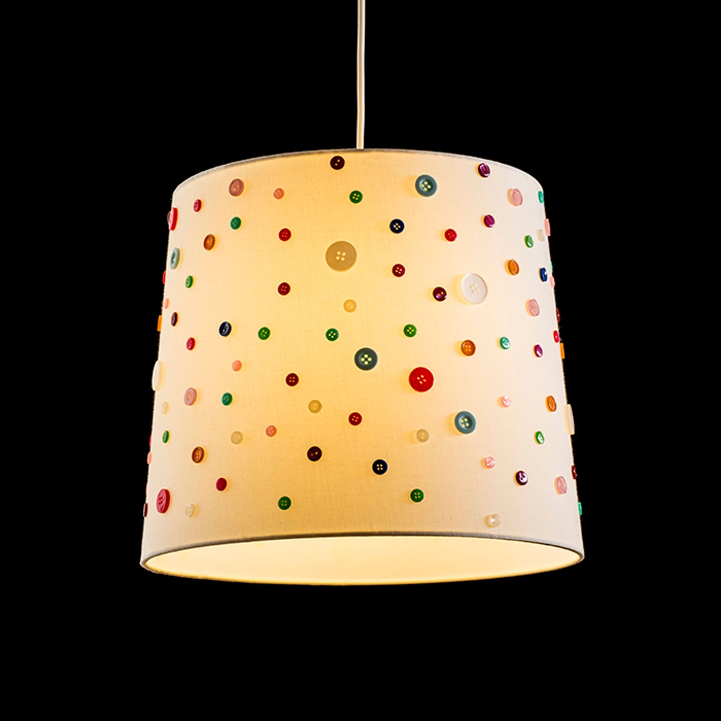 RENDL shades, shade bases, pendent sets DELISA 35/30 shade white buttons max. 28W R12389 6