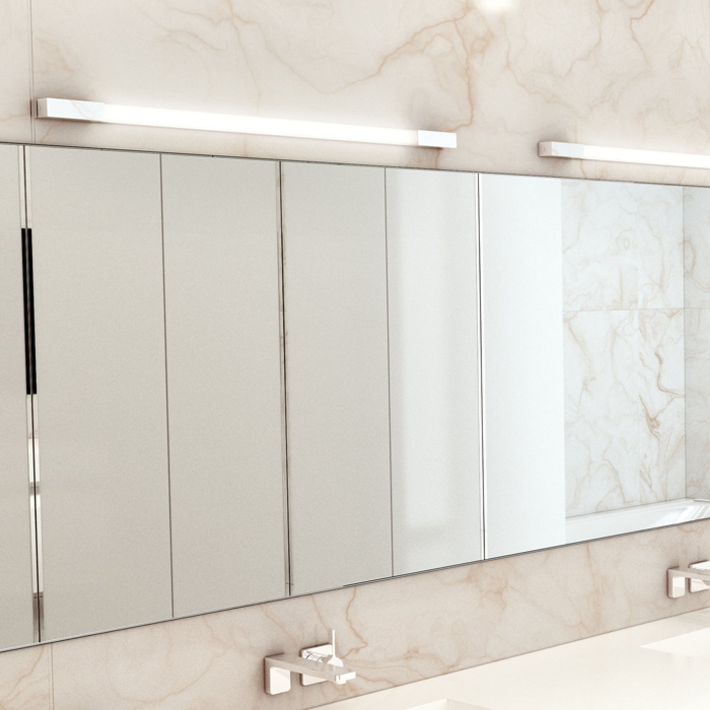 RENDL wall lamp AMENITY 90 wall chrome 230V LED 11W IP44 3000K R12640 2