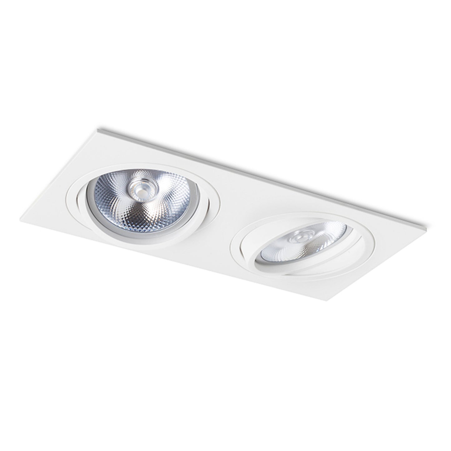 RENDL recessed light PASADENA G53 SQ II white 230V LED G53 2x15W R12703 1
