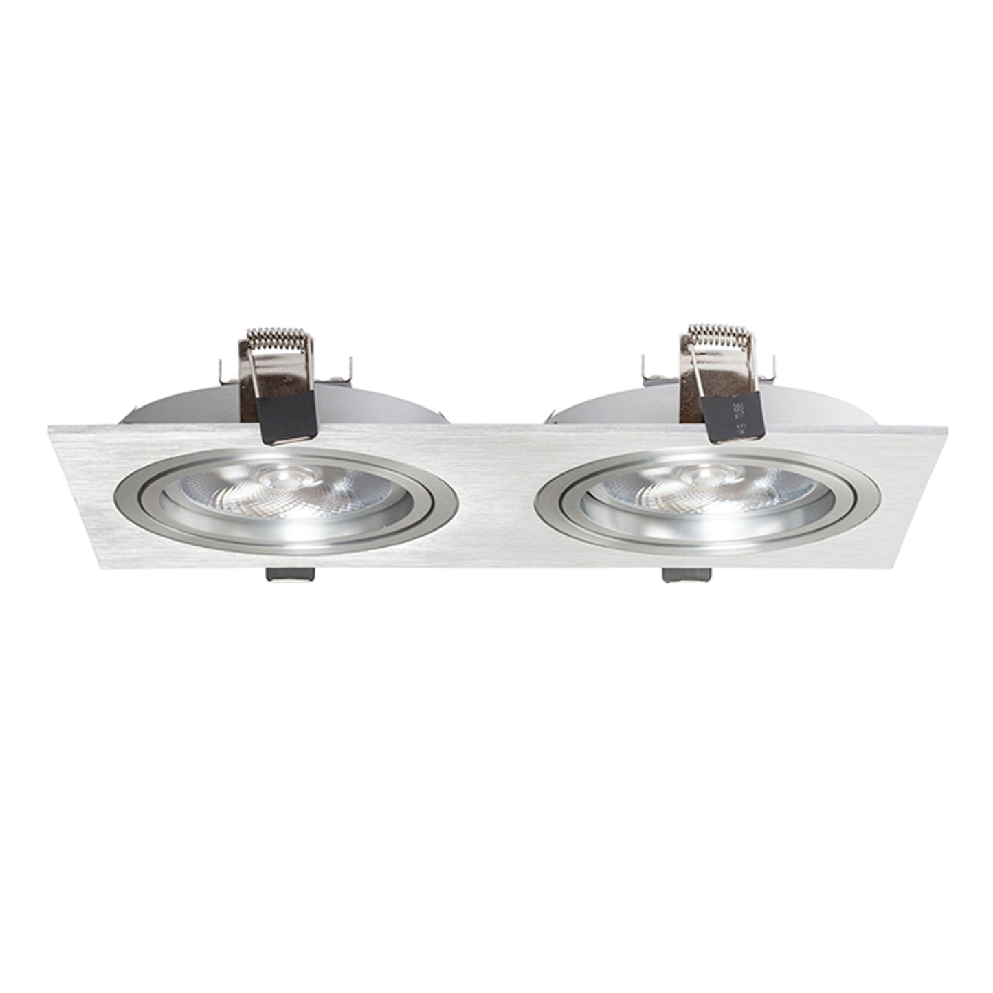 RENDL recessed light PASADENA G53 SQ II brushed aluminum 230V LED G53 2x15W R12704 3