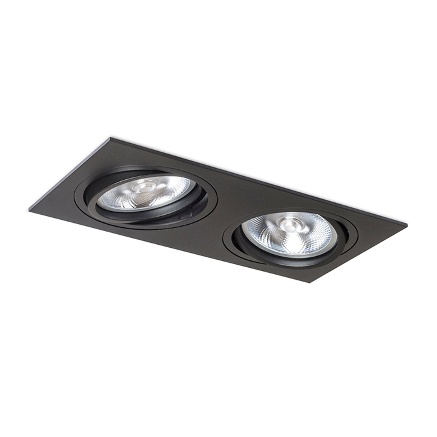 RENDL recessed light PASADENA G53 SQ II black 230V LED G53 2x15W R12705 1