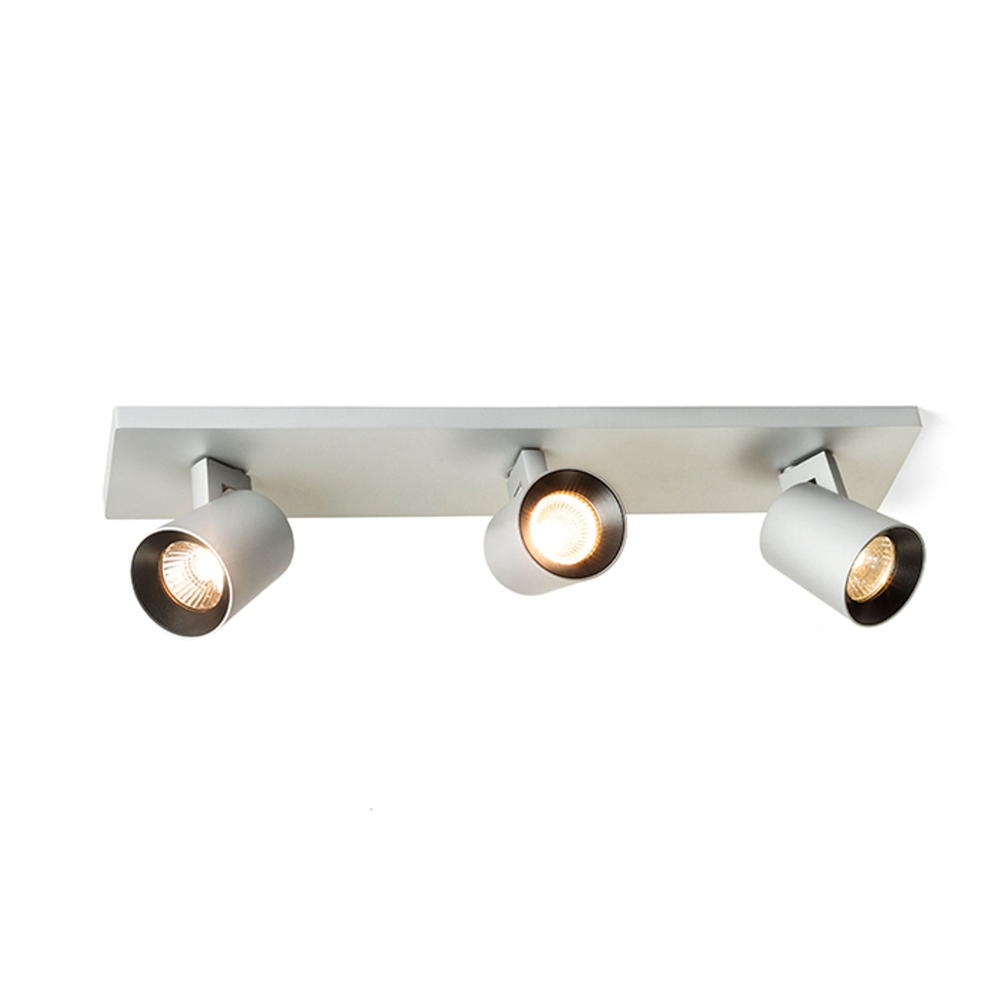 RENDL spotlight KENNY III surface mounted brushed aluminum/black 230V LED GU10 3x8W R12919 1