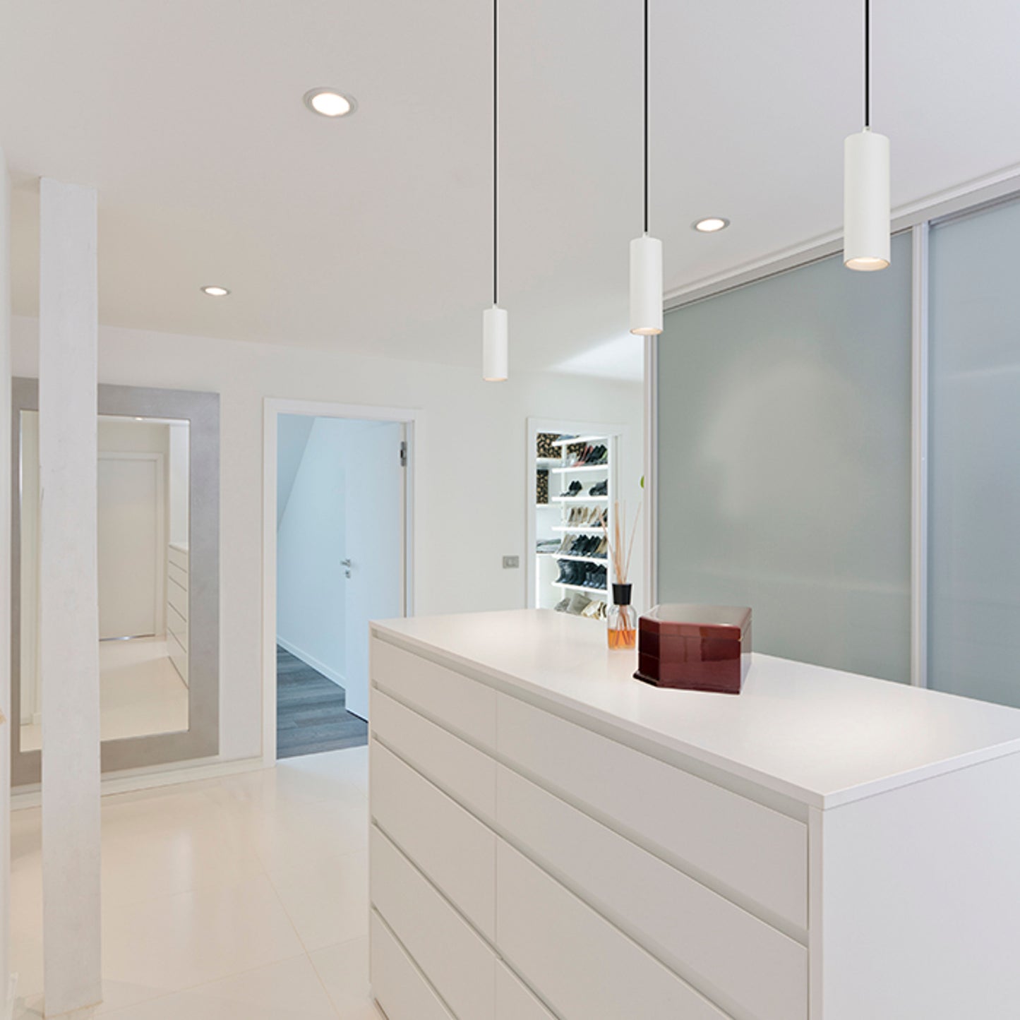 RENDL pendant lamp MAVRO pendant white 230V LED 12W 38° 3000K R12990 2