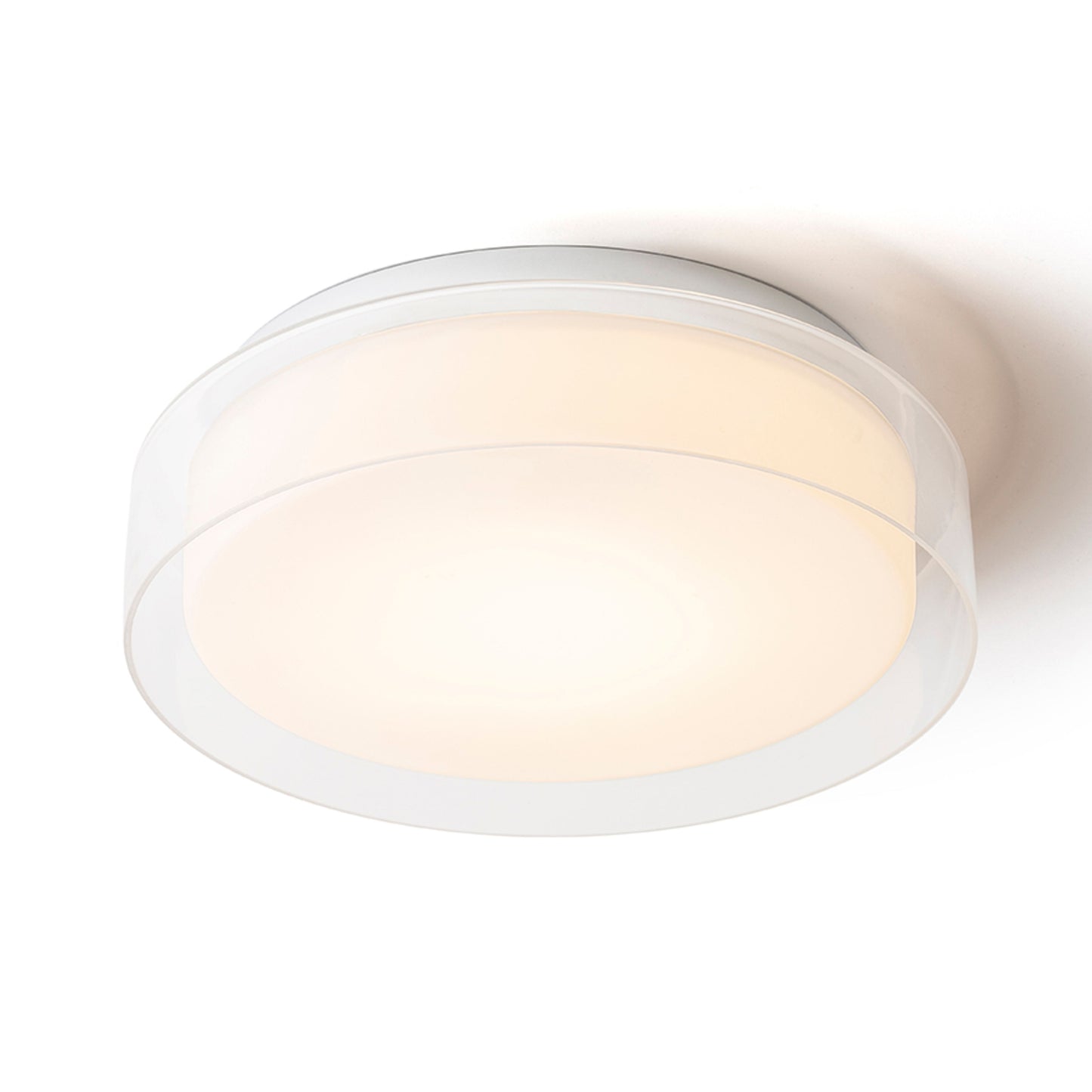 RENDL surface mounted lamp VENICE LED 30 ceiling clear glass/opal-colored glass/chrome 230V LED 12W IP44 3000K R13685 3