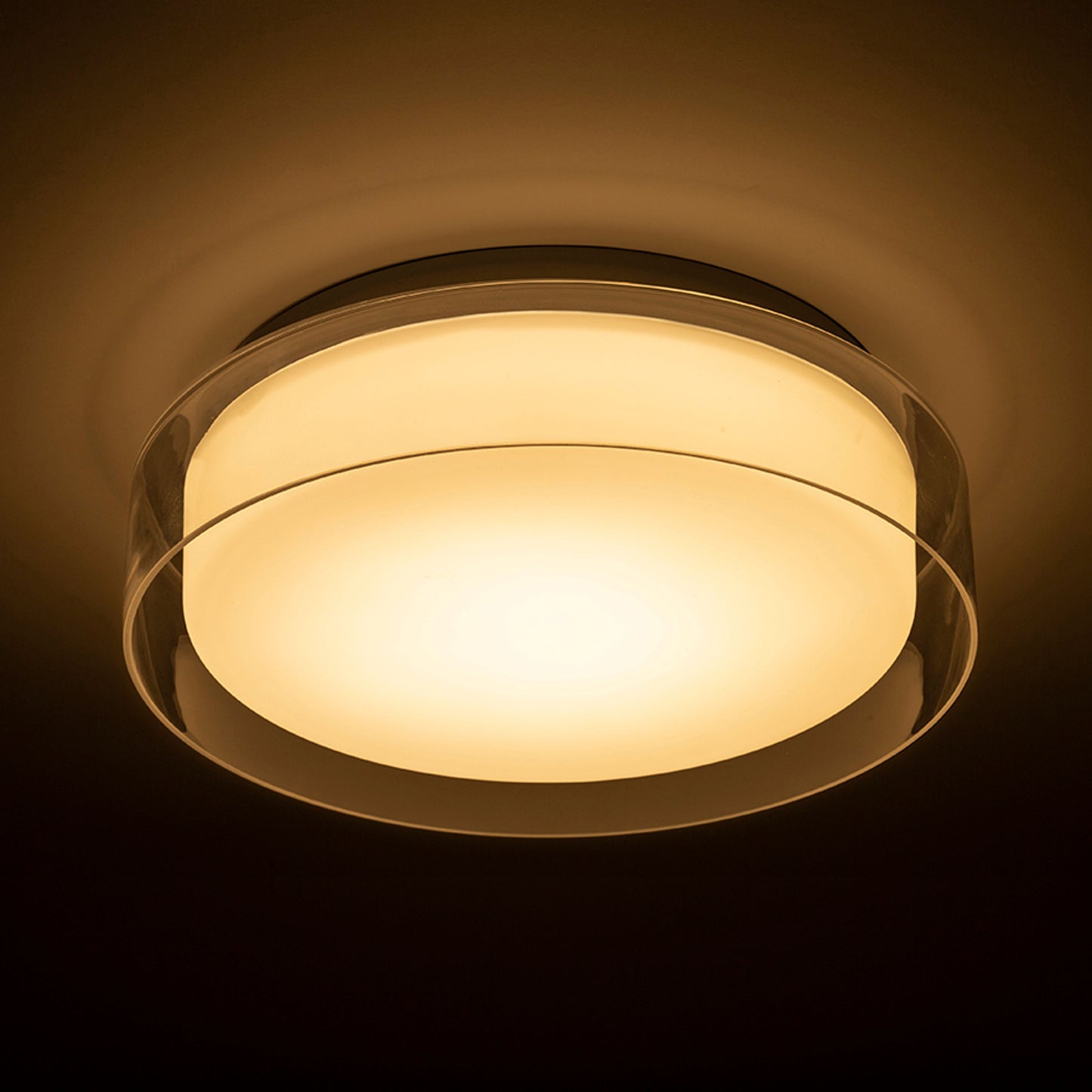 RENDL surface mounted lamp VENICE LED 30 ceiling clear glass/opal-colored glass/chrome 230V LED 12W IP44 3000K R13685 4