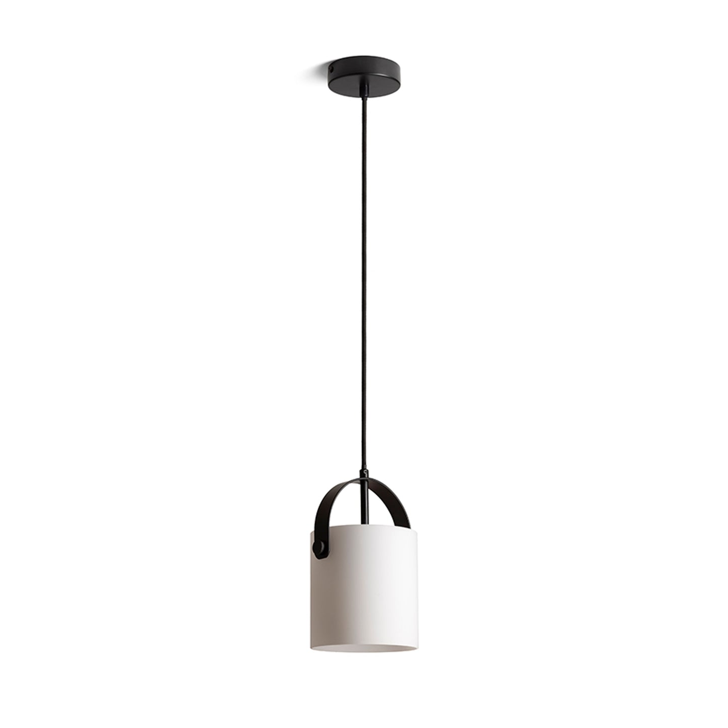 RENDL pendant lamp JULIETTA 16 pendant opal-colored glass/black 230V LED E27 15W R13752 1