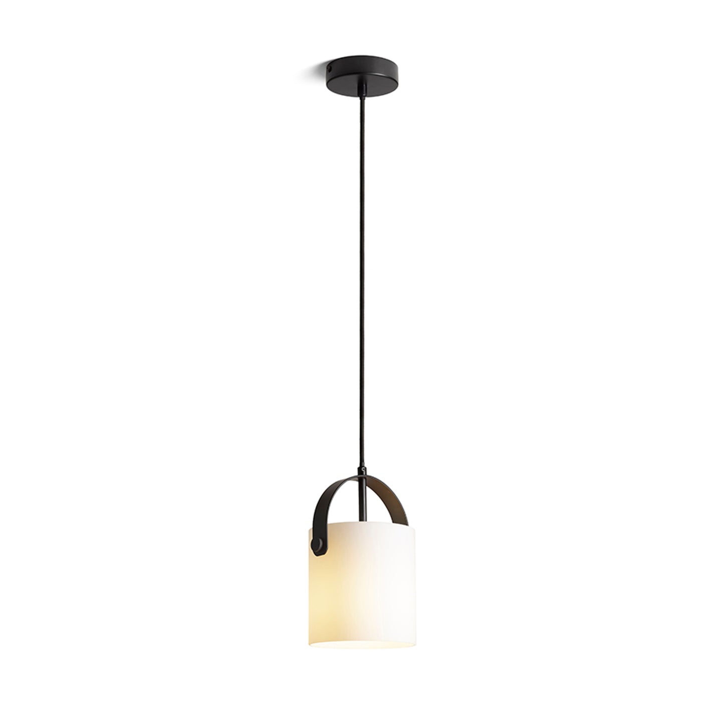 RENDL pendant lamp JULIETTA 16 pendant opal-colored glass/black 230V LED E27 15W R13752 7
