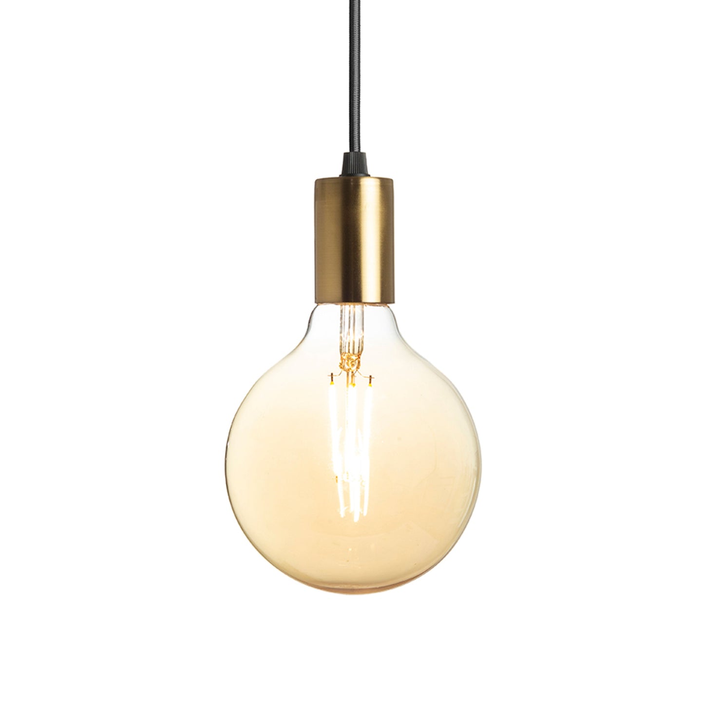 RENDL pendant lamp ARAQ pendant brushed brass/black 230V LED E27 15W R13891 2