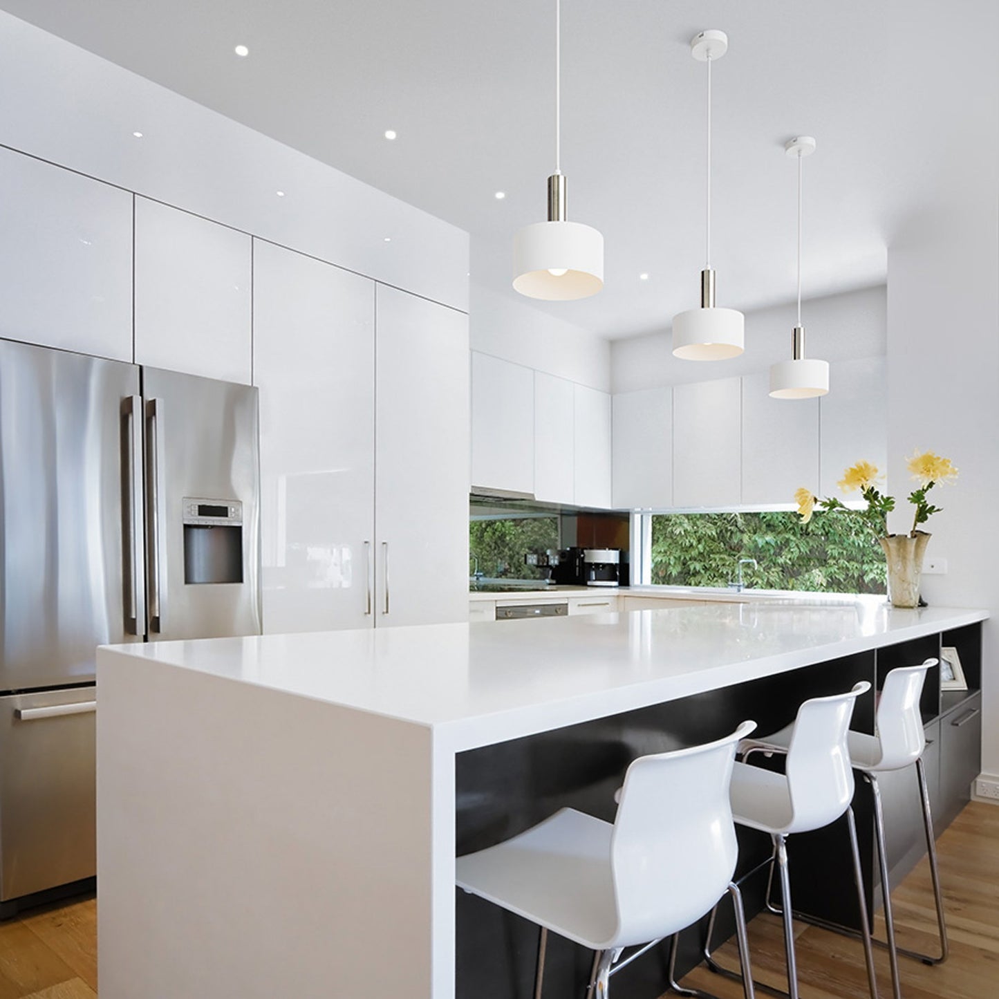 RENDL pendant lamp GIULIA 20 pendant white chrome 230V LED E27 15W R13910 2
