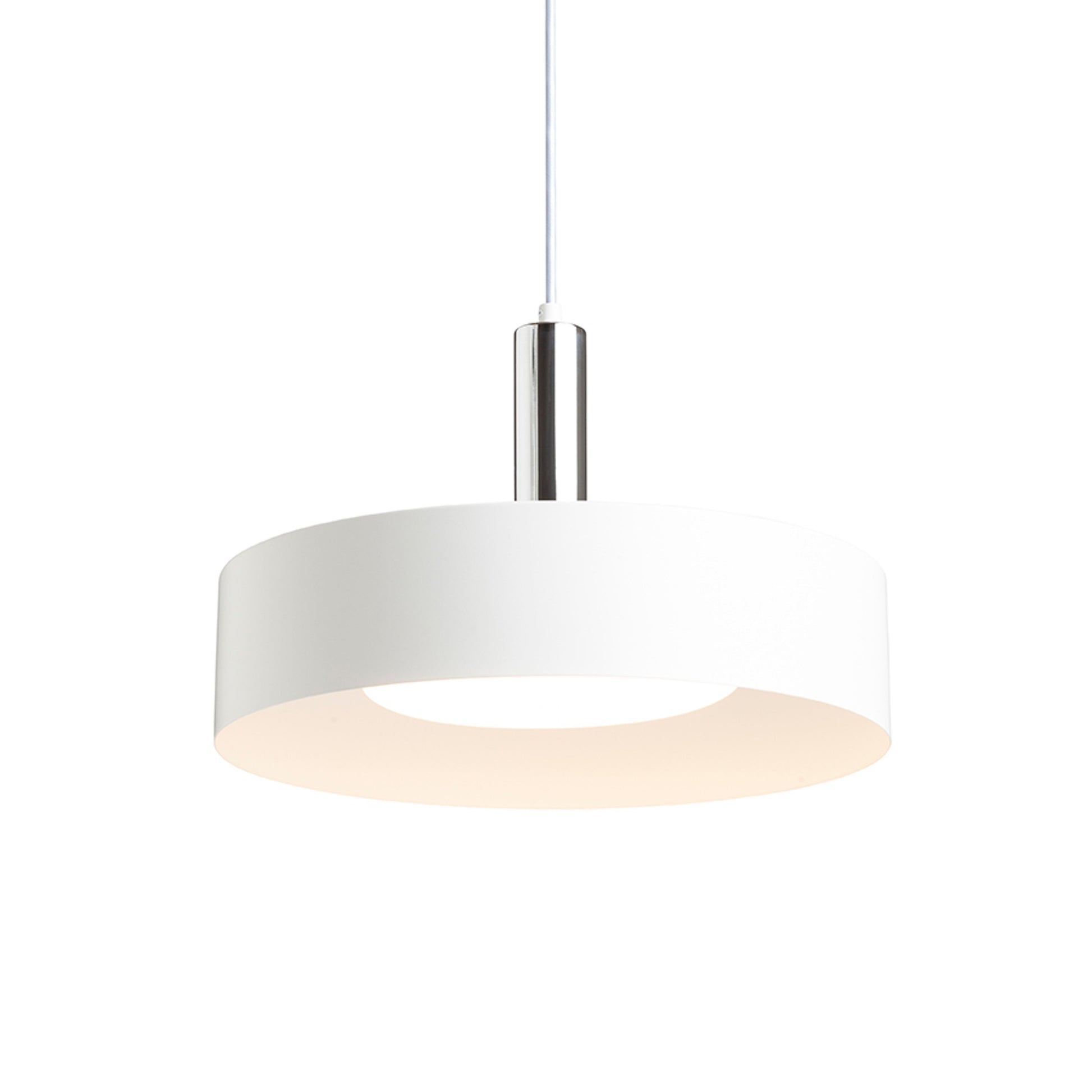 RENDL pendant lamp GIULIA 40 pendant white chrome 230V LED E27 30W R13912 3