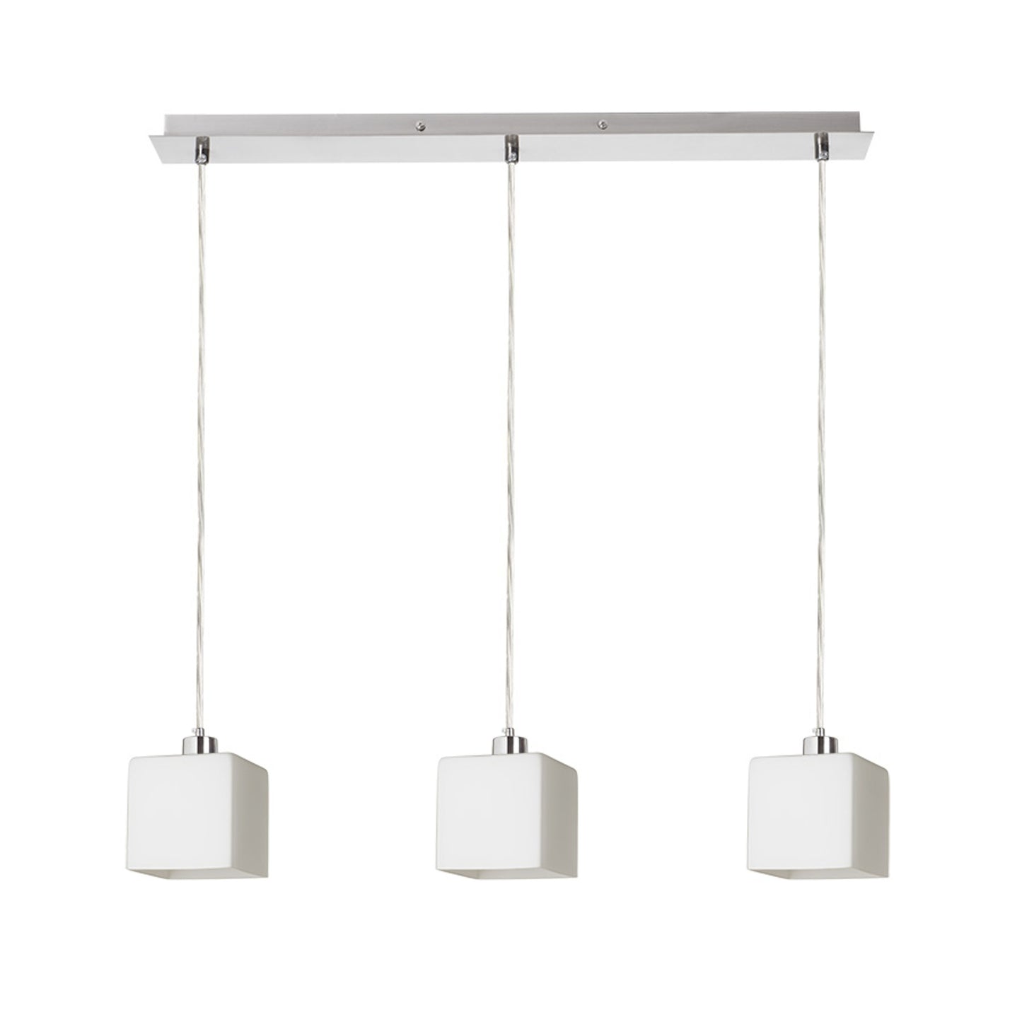 RENDL pendant lamp DADOS III 60 pendant opal-colored glass/matt nickel 230V LED E27 3x11W R14019 1