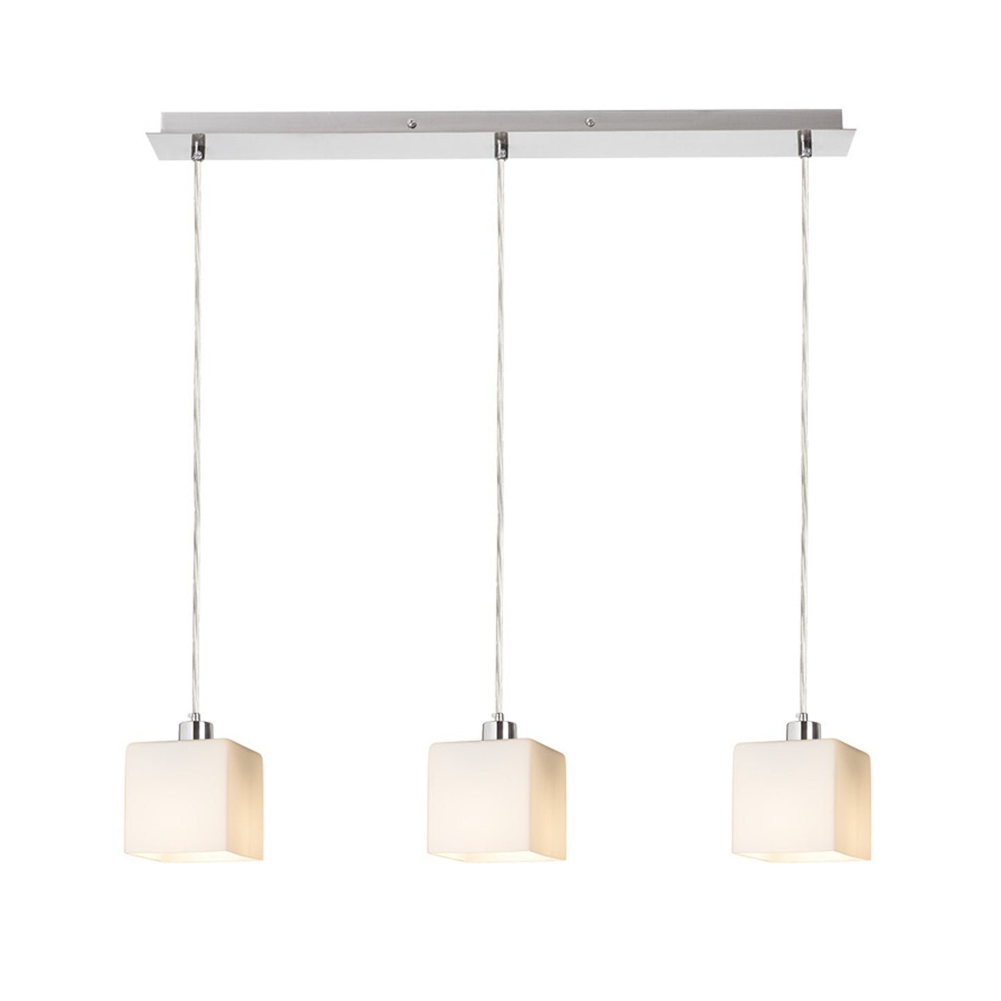 RENDL pendant lamp DADOS III 60 pendant opal-colored glass/matt nickel 230V LED E27 3x11W R14019 2