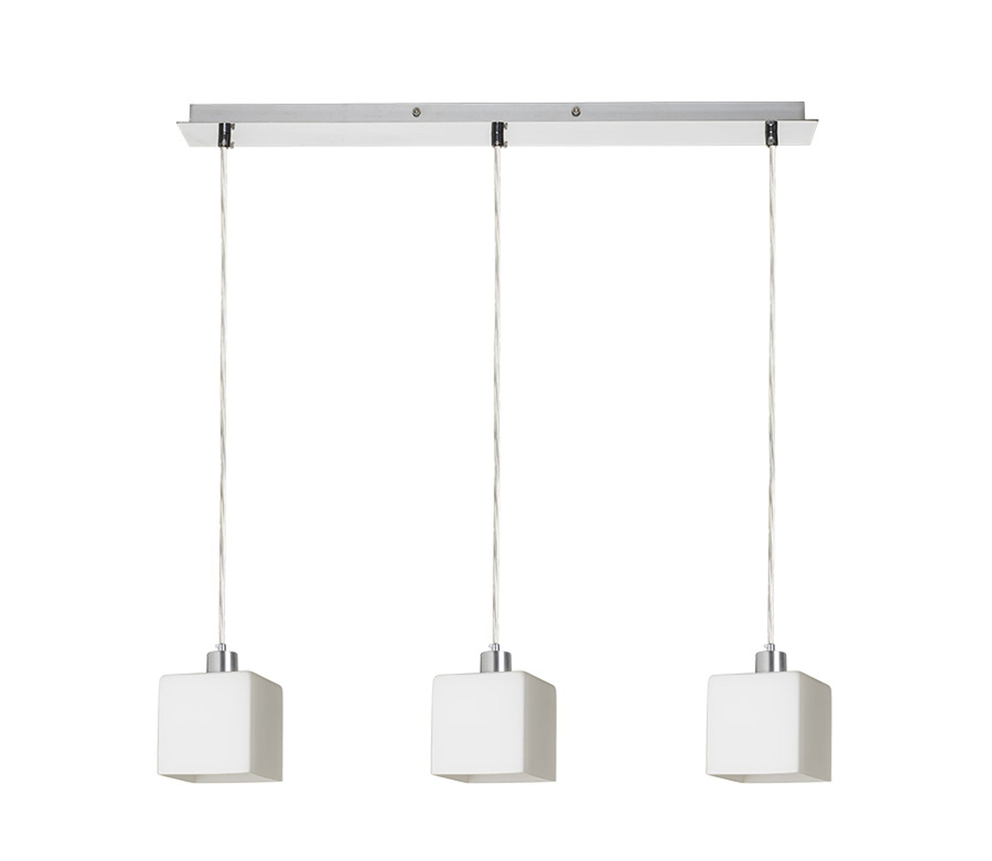 RENDL pendant lamp DADOS III 60 pendant opal-colored glass/chrome 230V LED E27 3x11W R14020 1