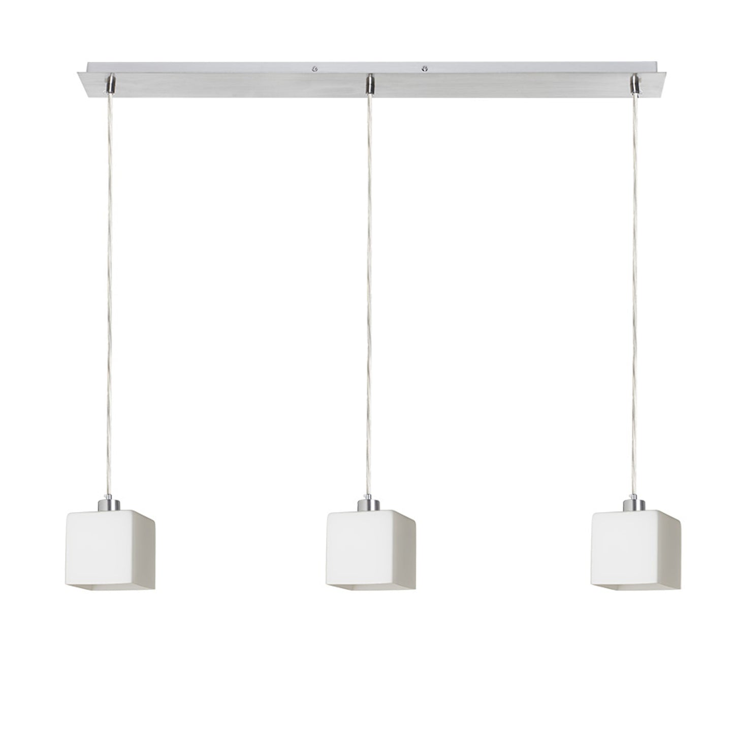 RENDL pendant lamp DADOS III 80 pendant opal-colored glass/chrome 230V LED E27 3x11W R14022 1