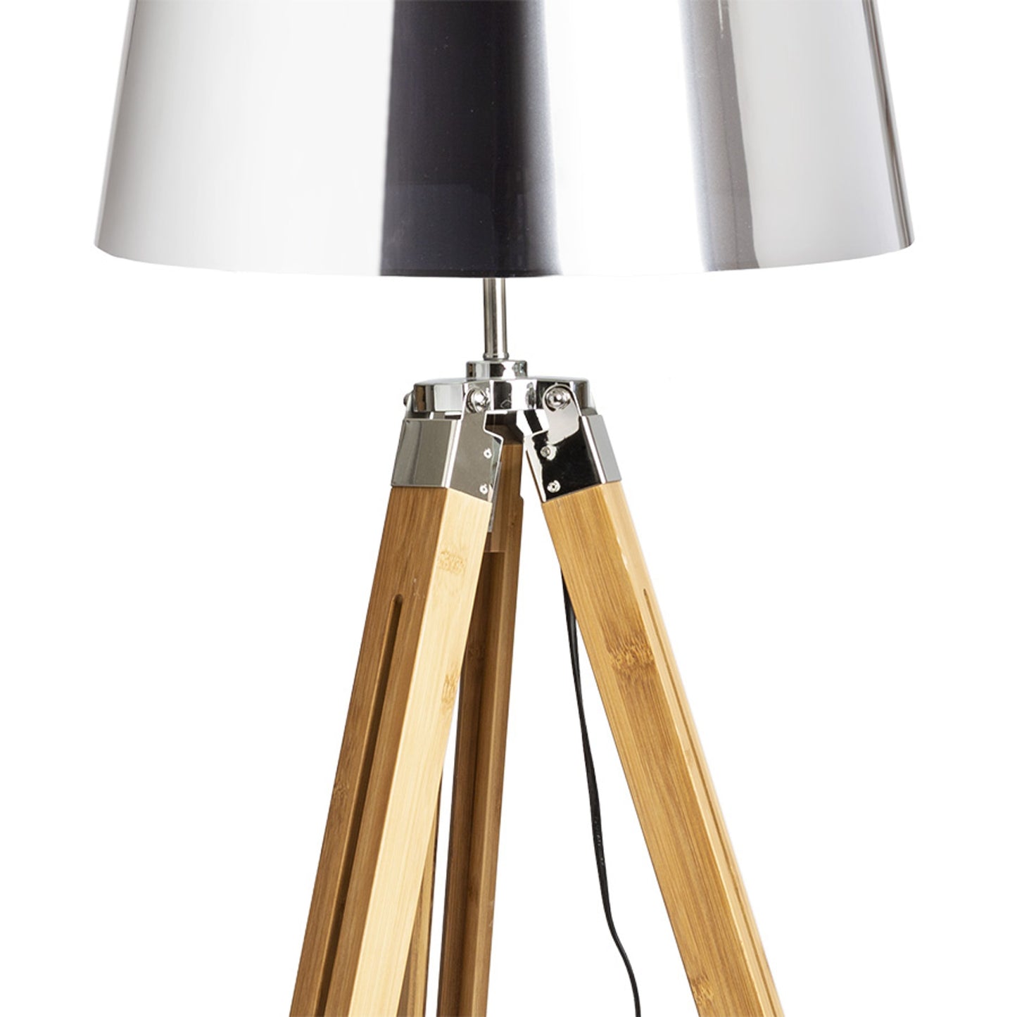 RENDL floor lamp ALVIS/ILUSION floor chrome foil/bamboo 230V LED E27 15W R14045 2