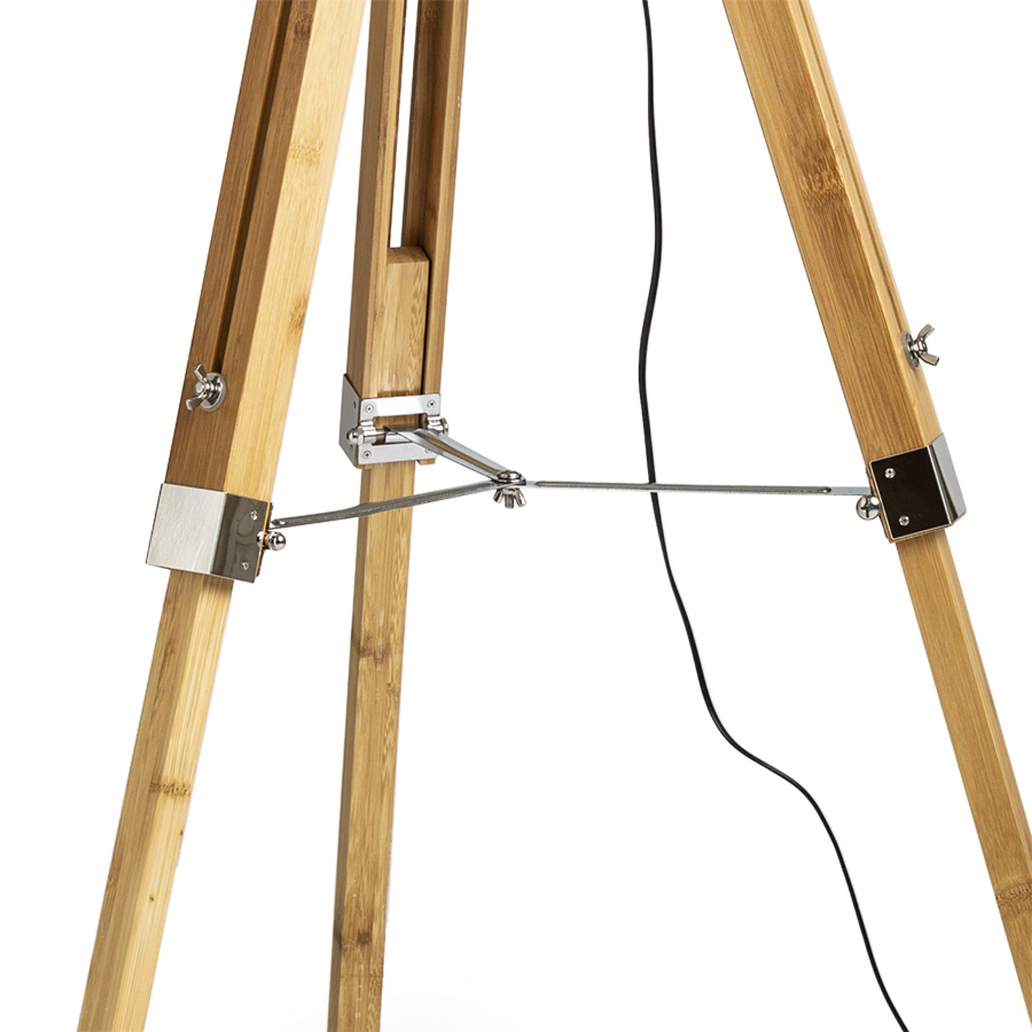 RENDL floor lamp ALVIS/ILUSION floor chrome foil/bamboo 230V LED E27 15W R14045 3