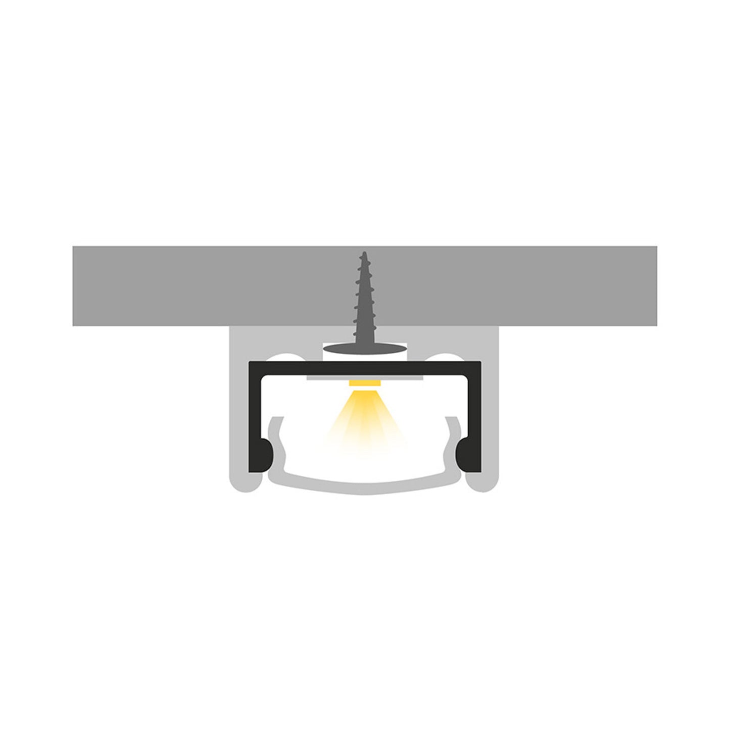 RENDL LED-strip LED PROFILE G surface mounted 1m white matte acrylic/aluminum R14086 8