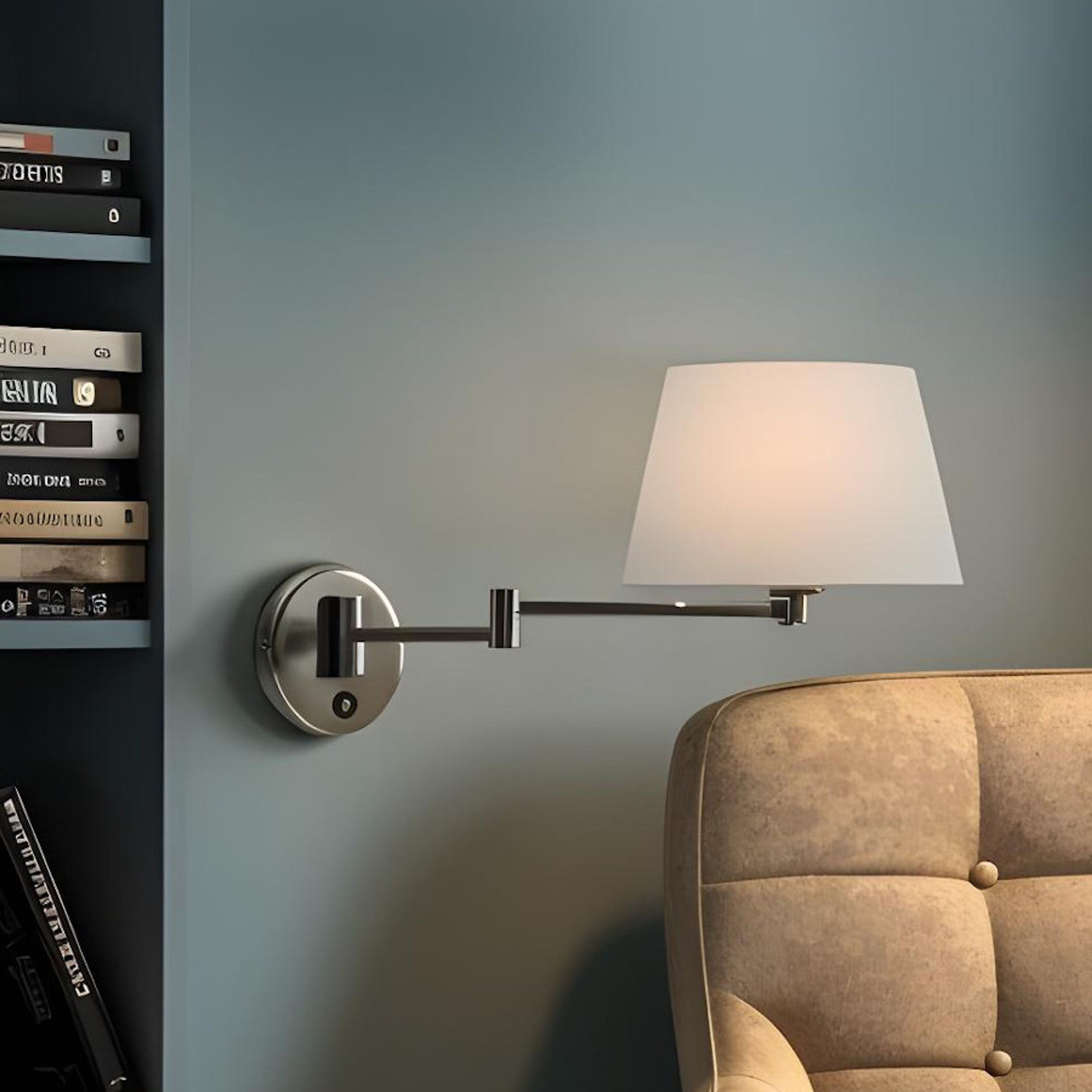 RENDL shades, shade bases, pendent sets AVENIDA wall base  matt nickel 230V LED E27 11W R14376 6