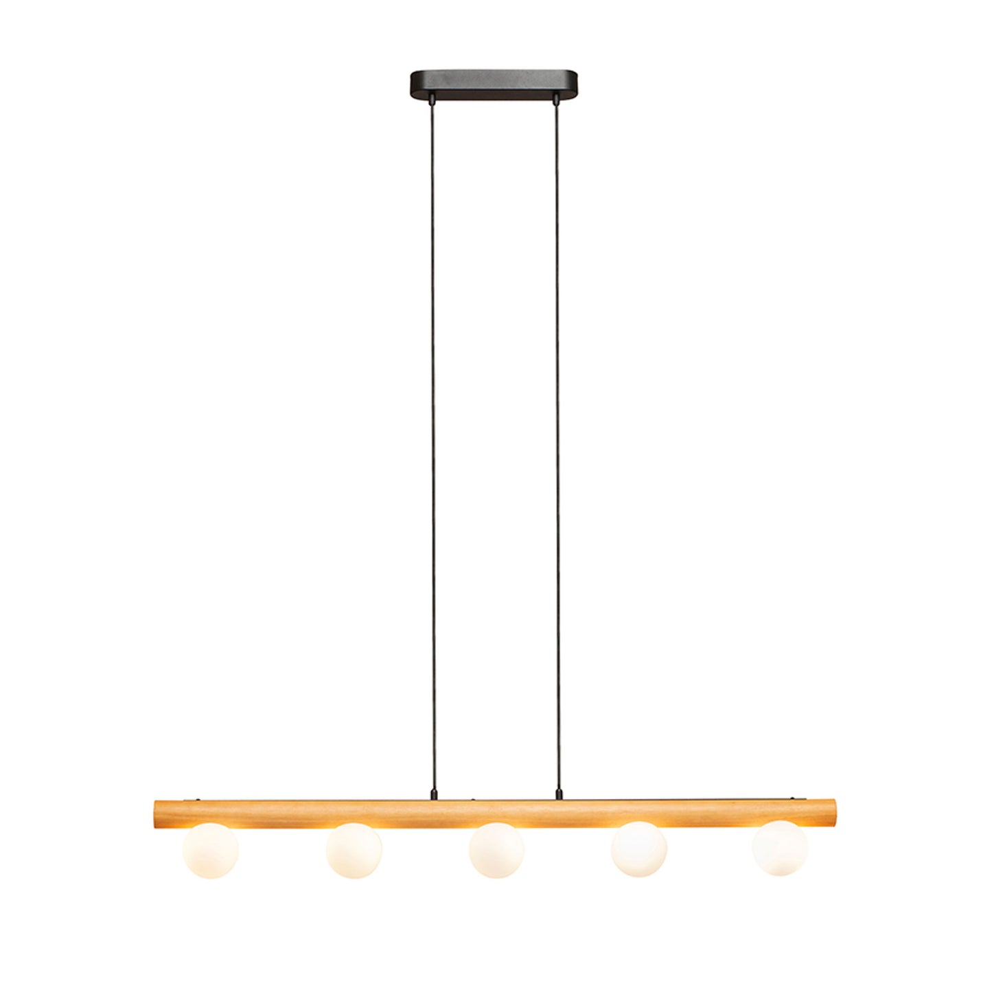 RENDL pendant lamp NOCTIS pendant wood/opal-colored glass 230V LED G9 5x7W R14460 3
