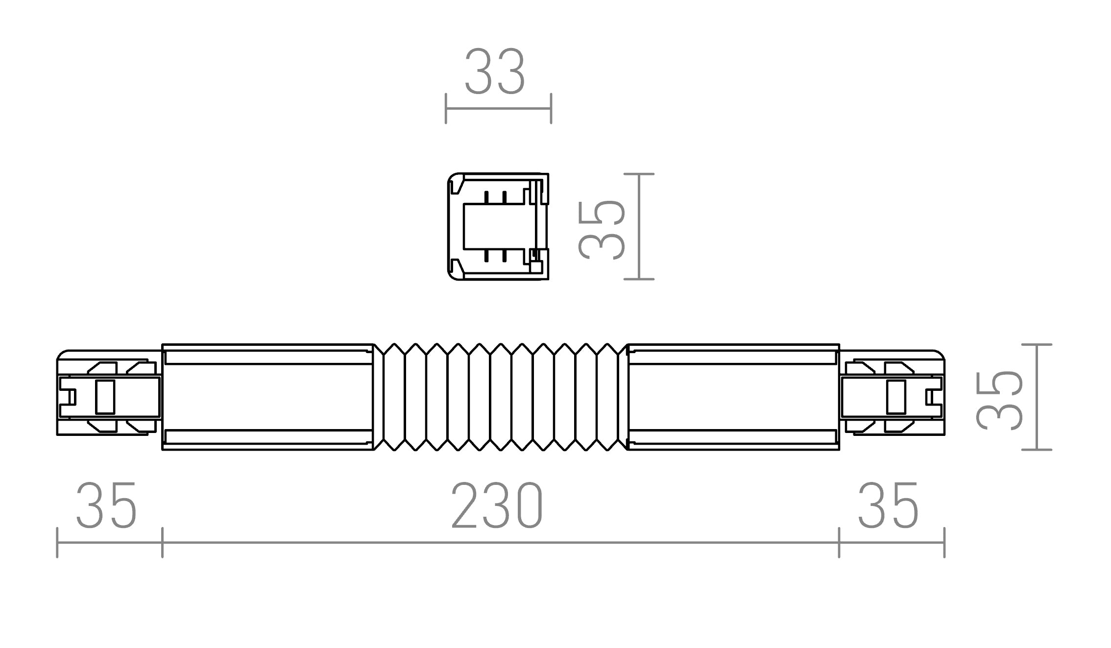 EUTRAC CONNECTEUR FLEXIBLE - Product sketch