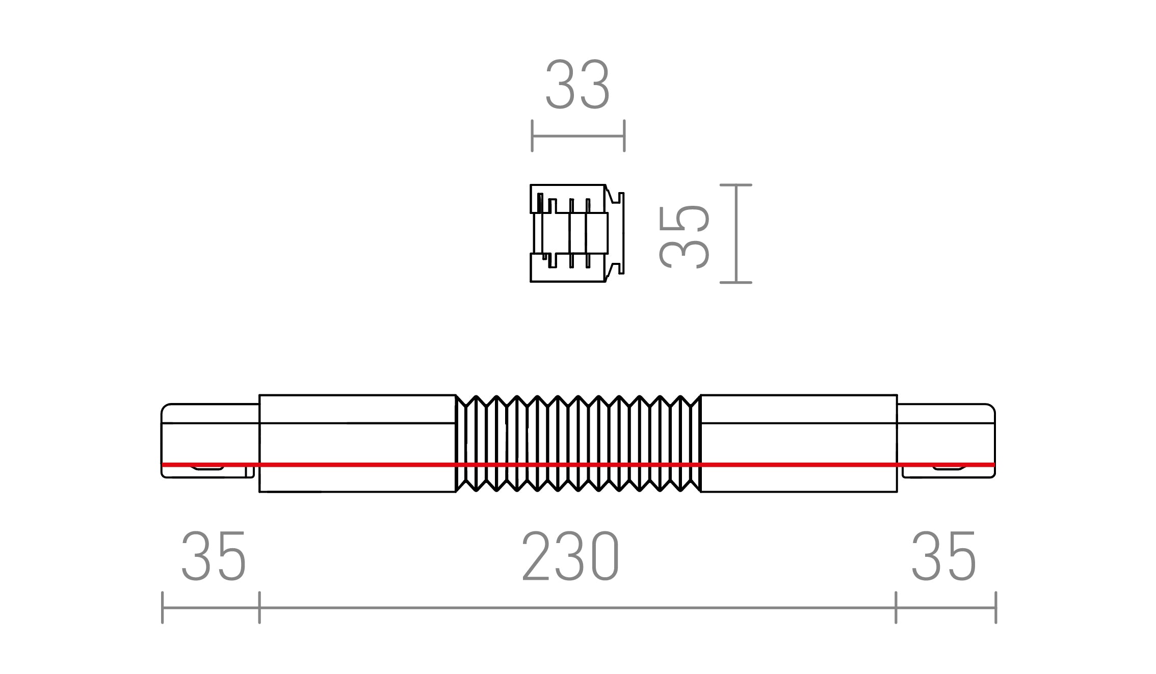 EUTRAC CONNECTEUR FLEXIBLE - Product sketch