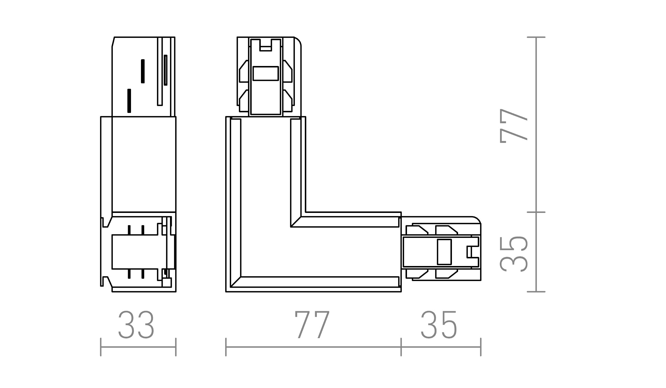 EUTRAC L CONNECTEUR EXTERNE - Product sketch