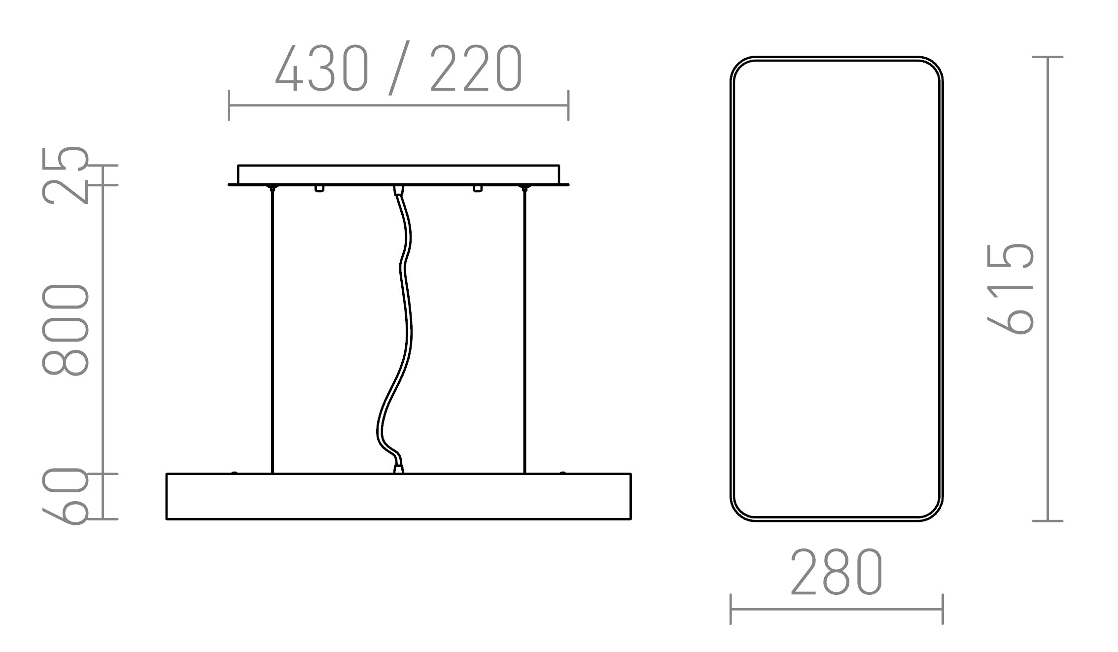 MENSA RC SUSPENSION - Product sketch
