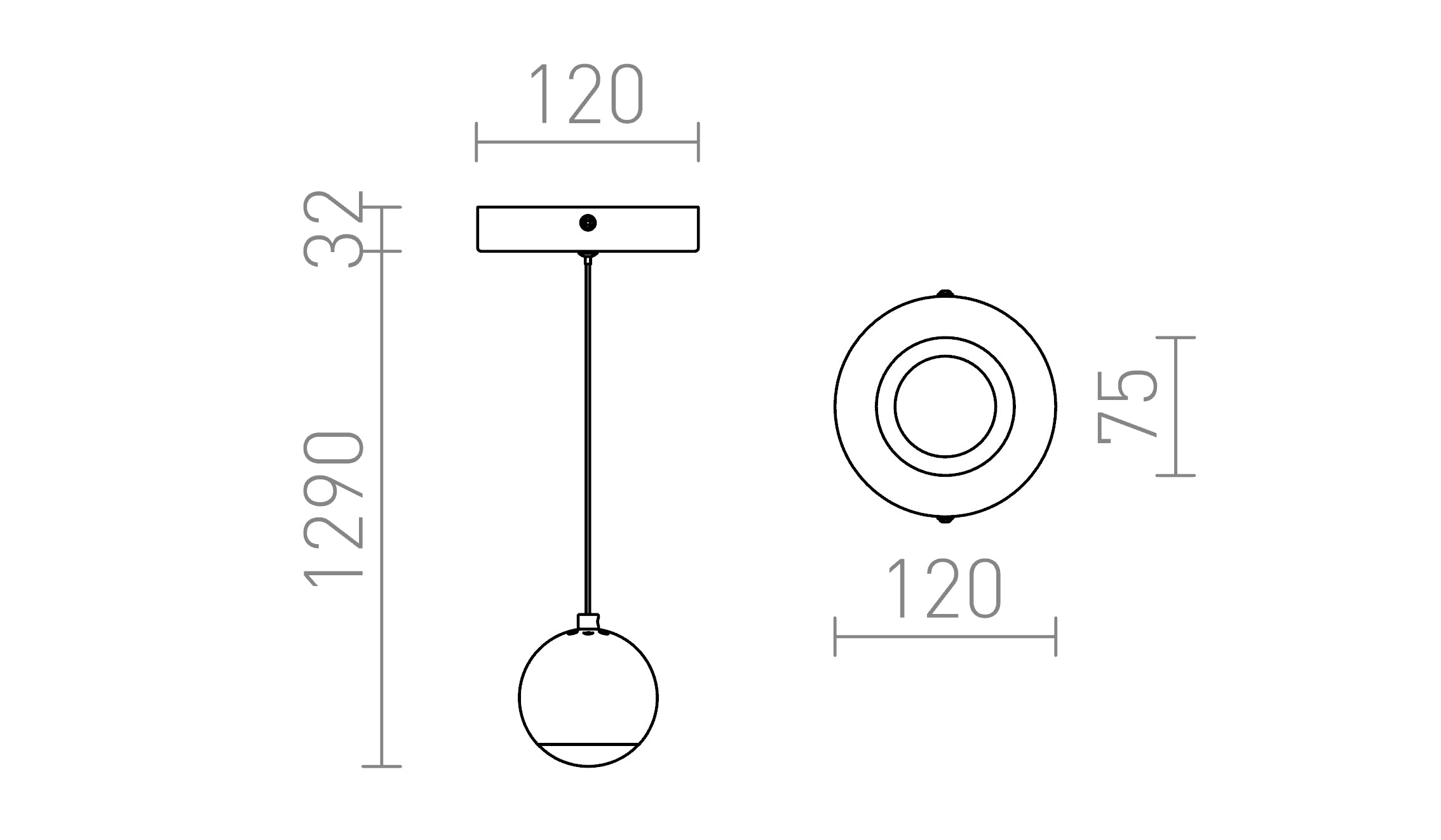 GLOSSY SUSPENSION - Product sketch