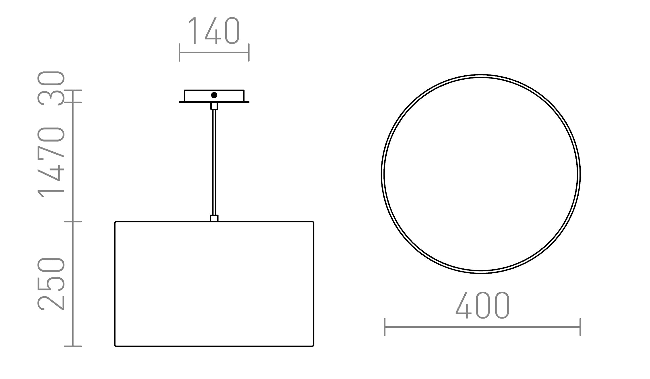 LALO SUSPENSION - Product sketch
