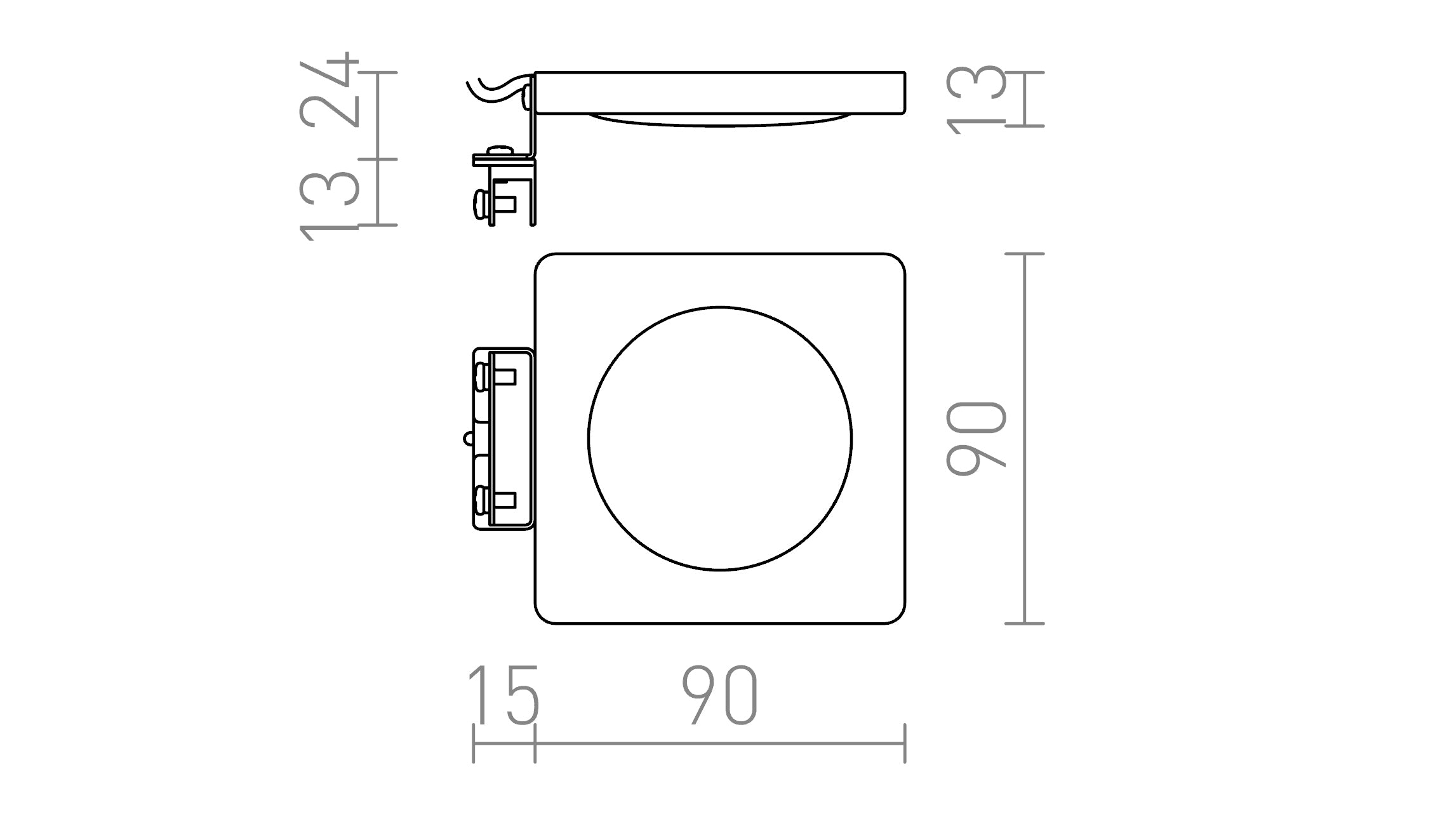 YOLO SQ au-dessus du miroir - Product sketch