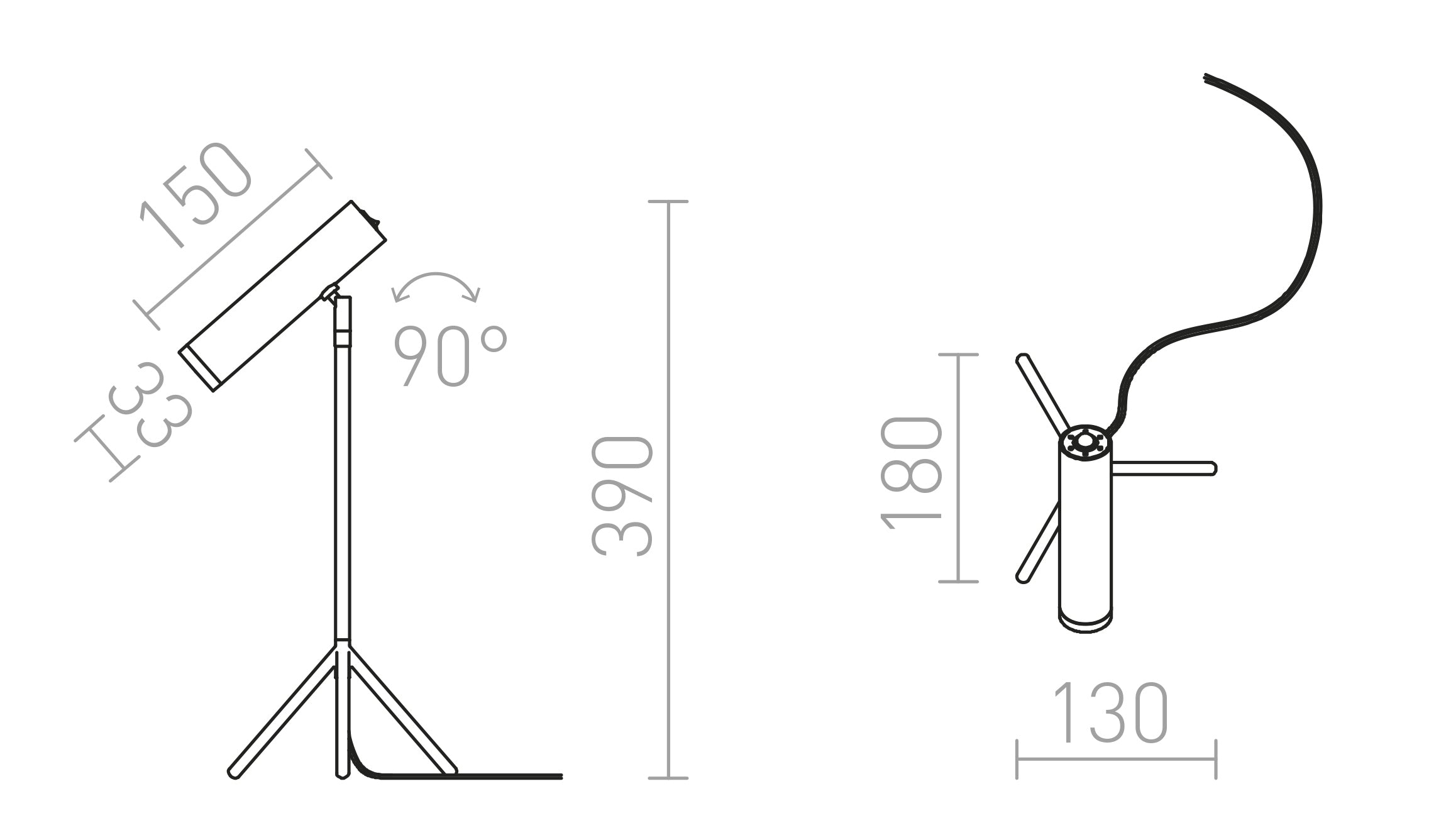 COZY DE TABLE - Product sketch