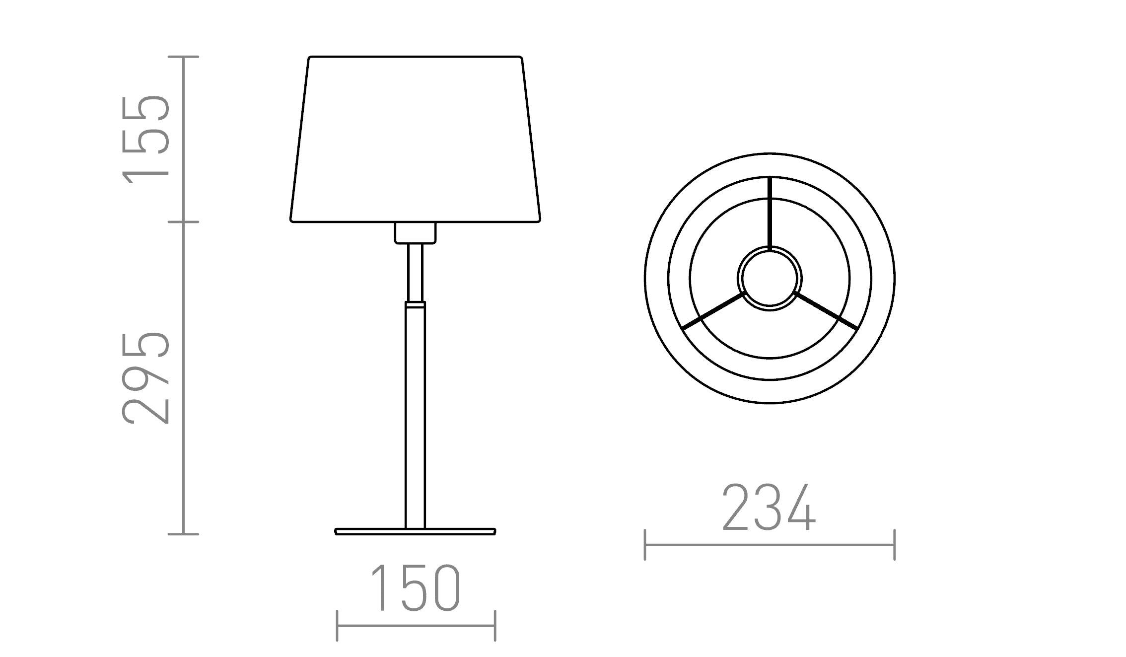 BROADWAY DE TABLE - Product sketch