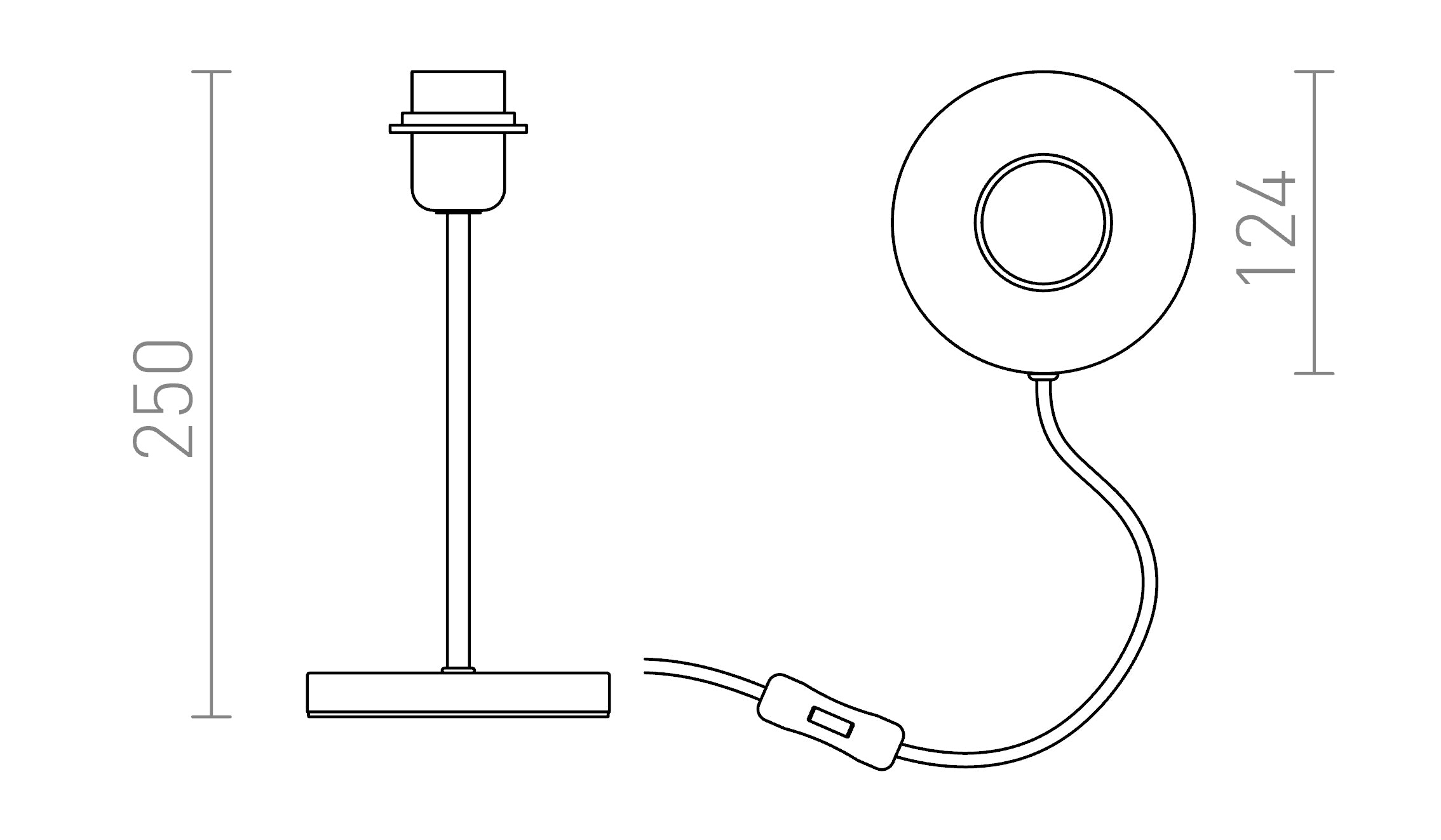 NYC PIÉDESTAL SUR TABLE - Product sketch