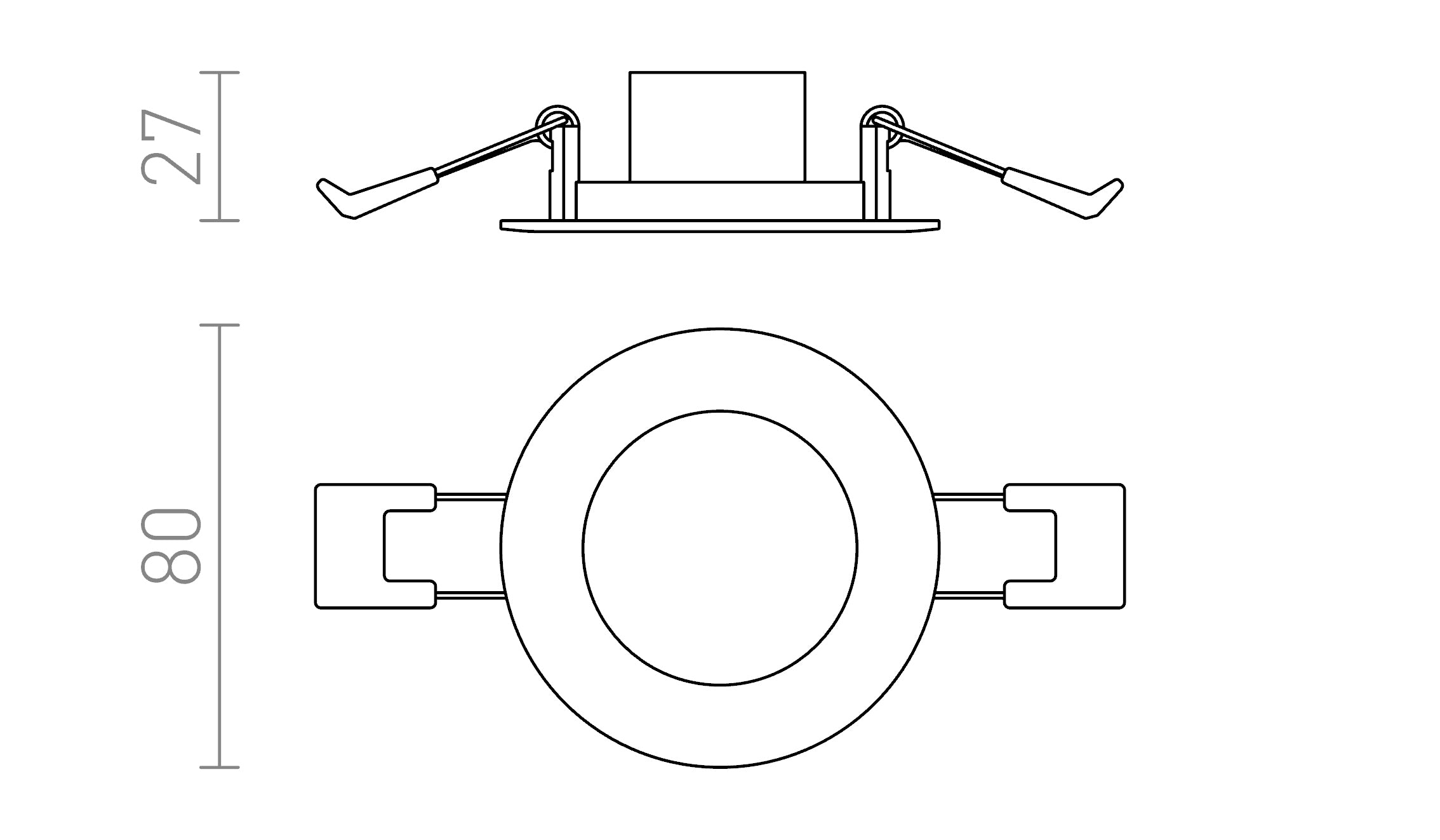 SLENDER R 8 ENCASTRÉ - Product sketch