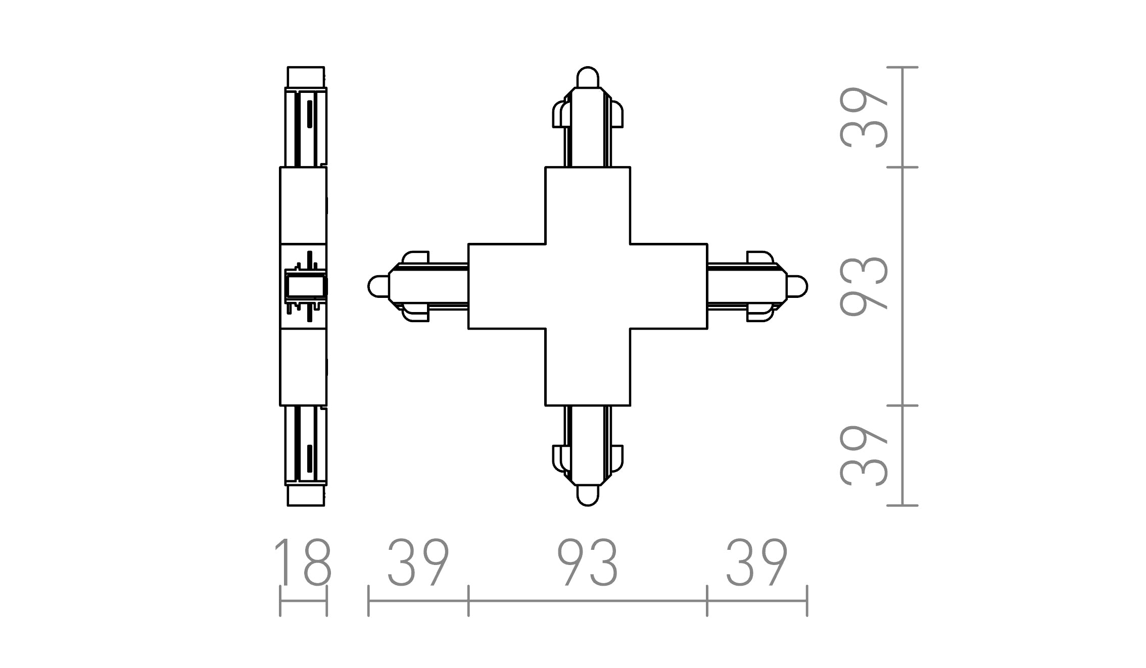 1F X connecteur - Product sketch