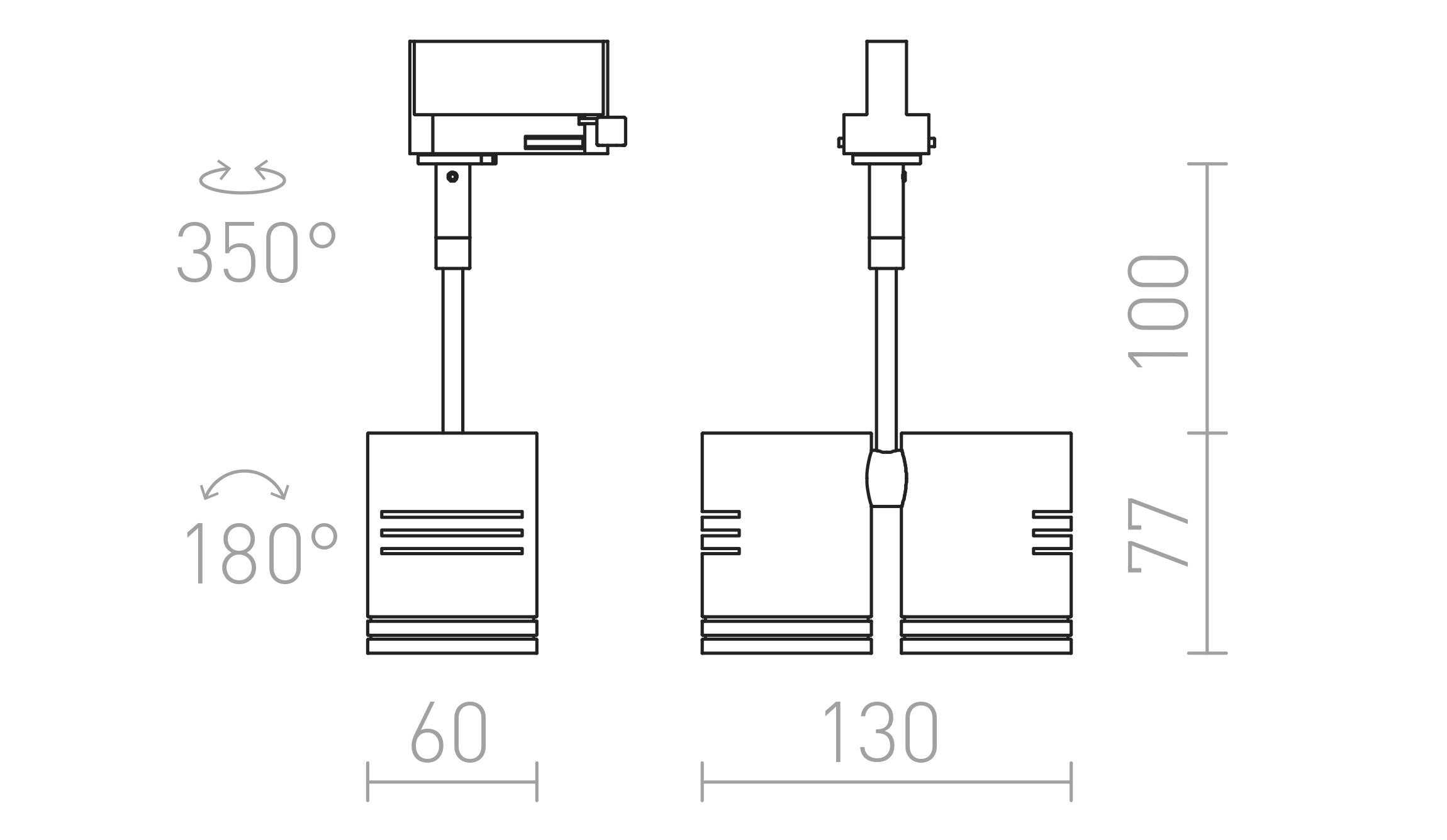 BEEBA II POUR RAIL TRIPHASÉ - Product sketch
