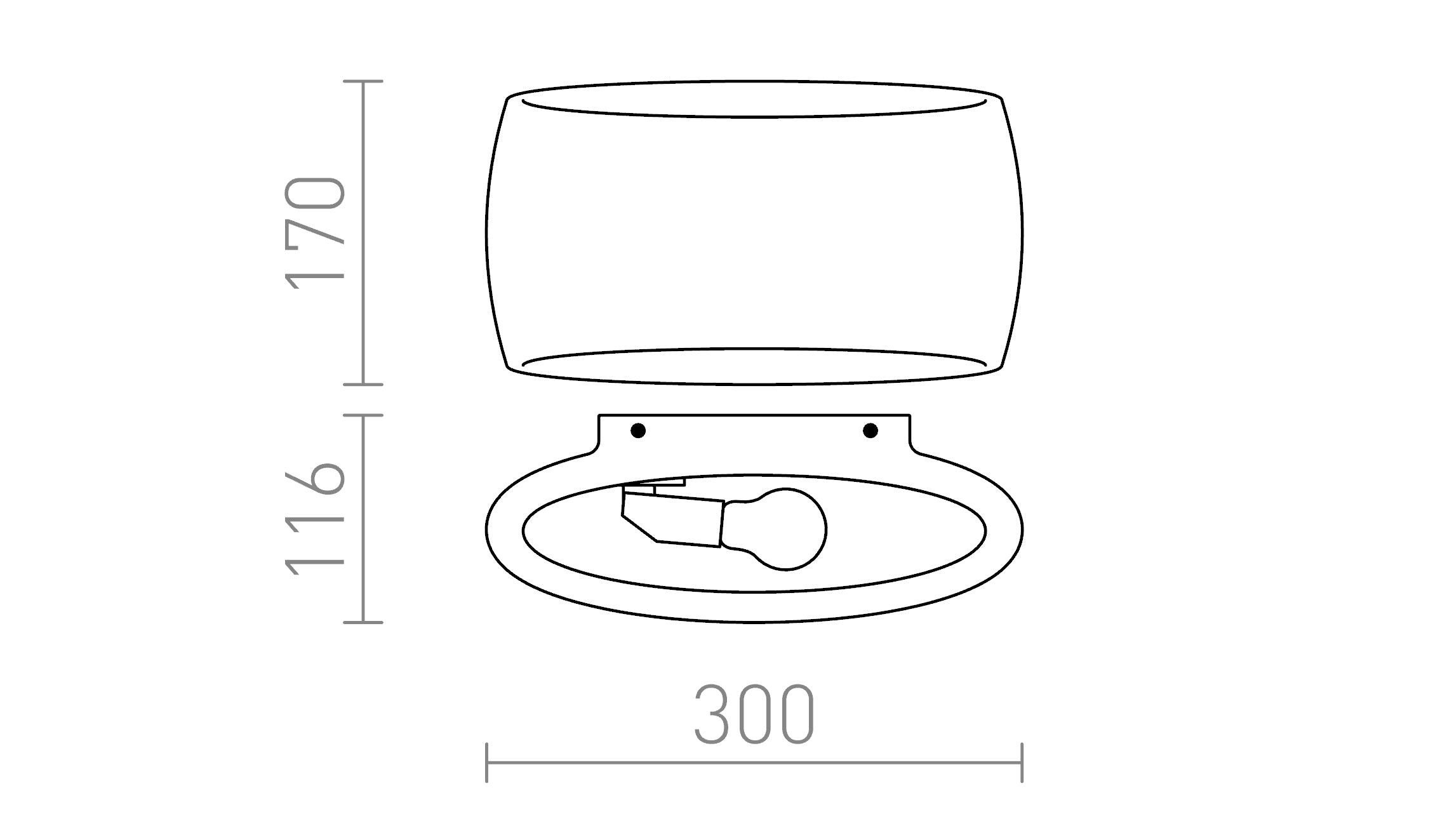 VERITA  stenska lampa - Product sketch