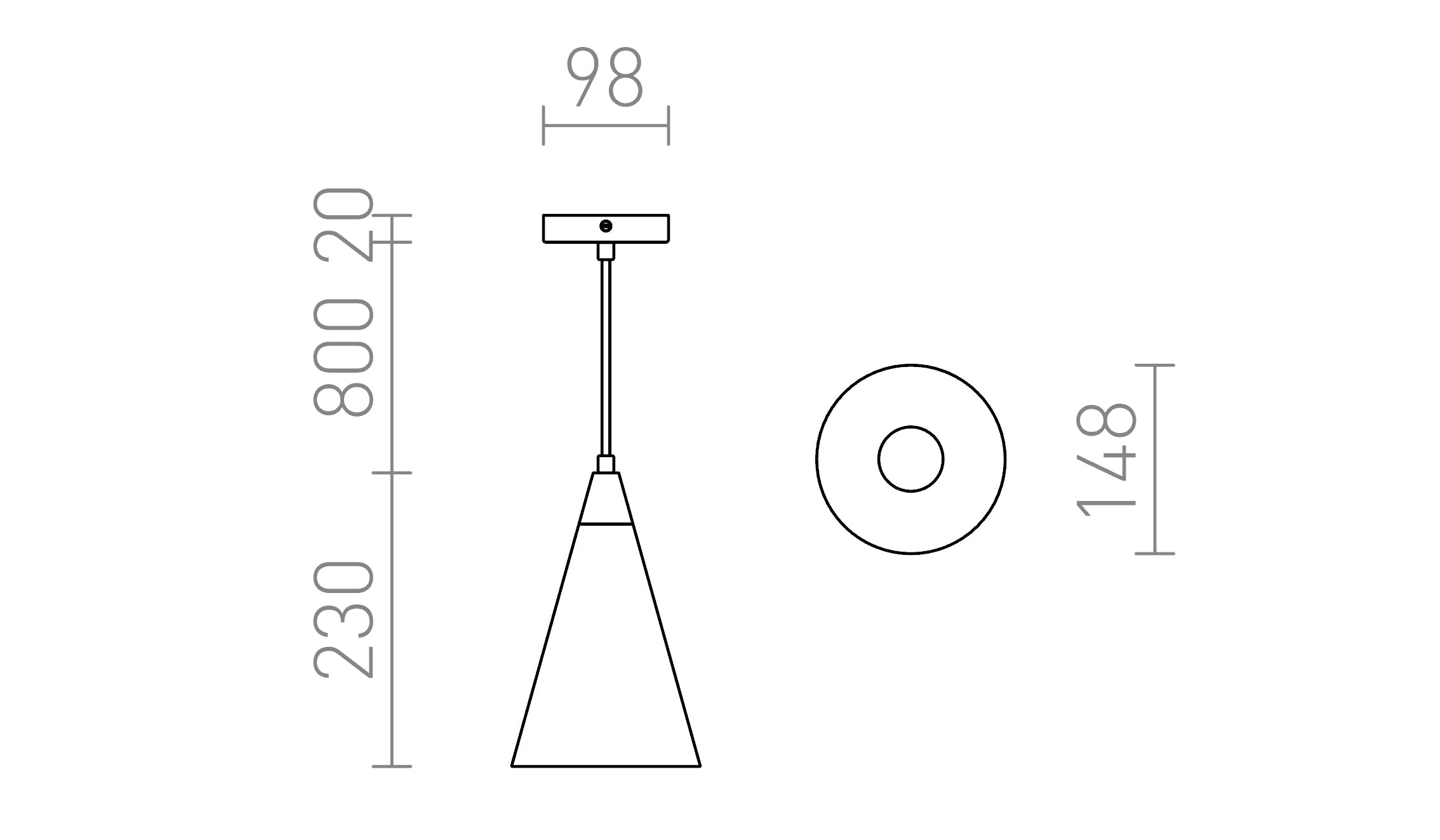 HEIDI SUSPENSION - Product sketch