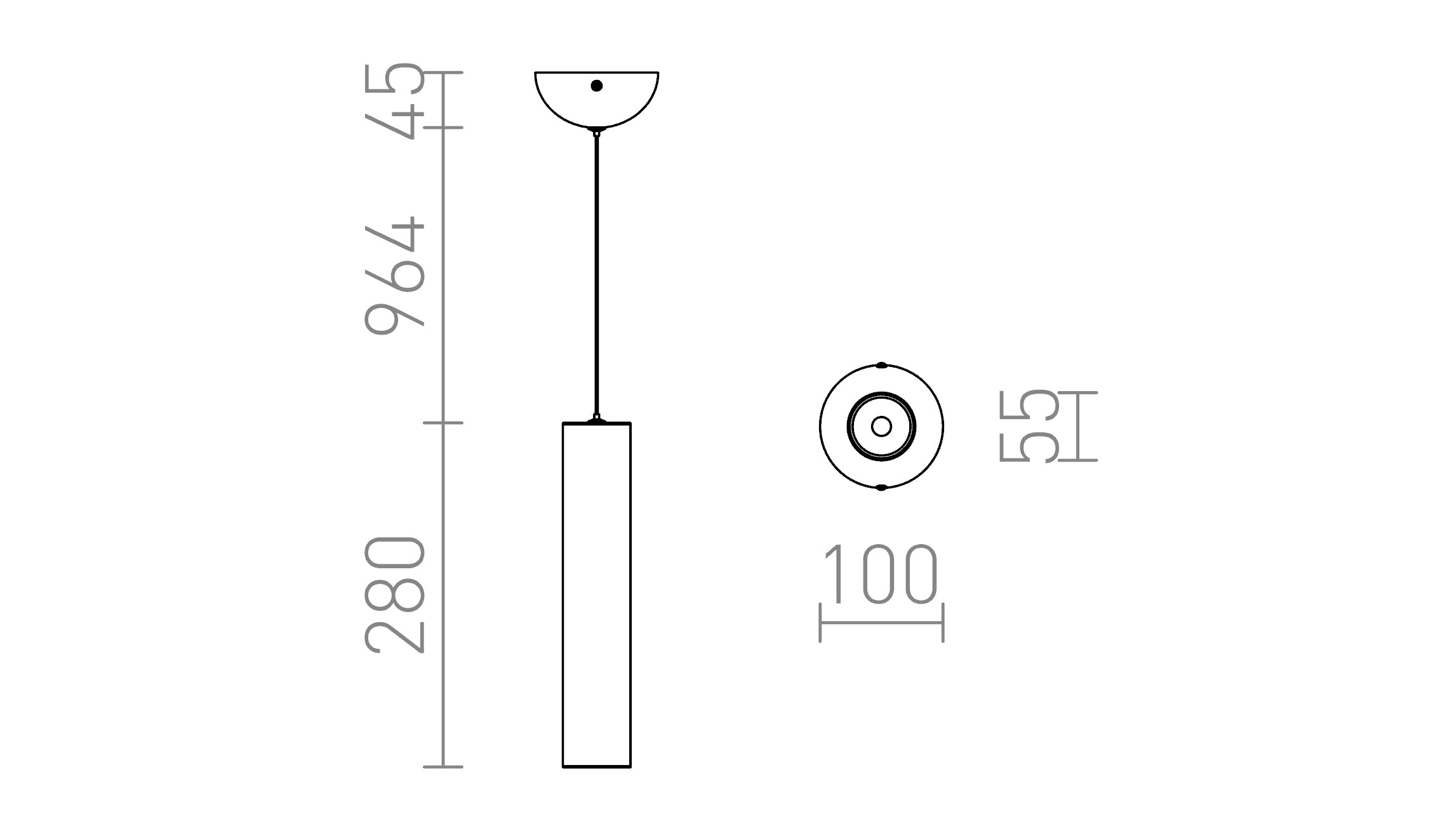 RIGA 28 SUSPENSION - Product sketch