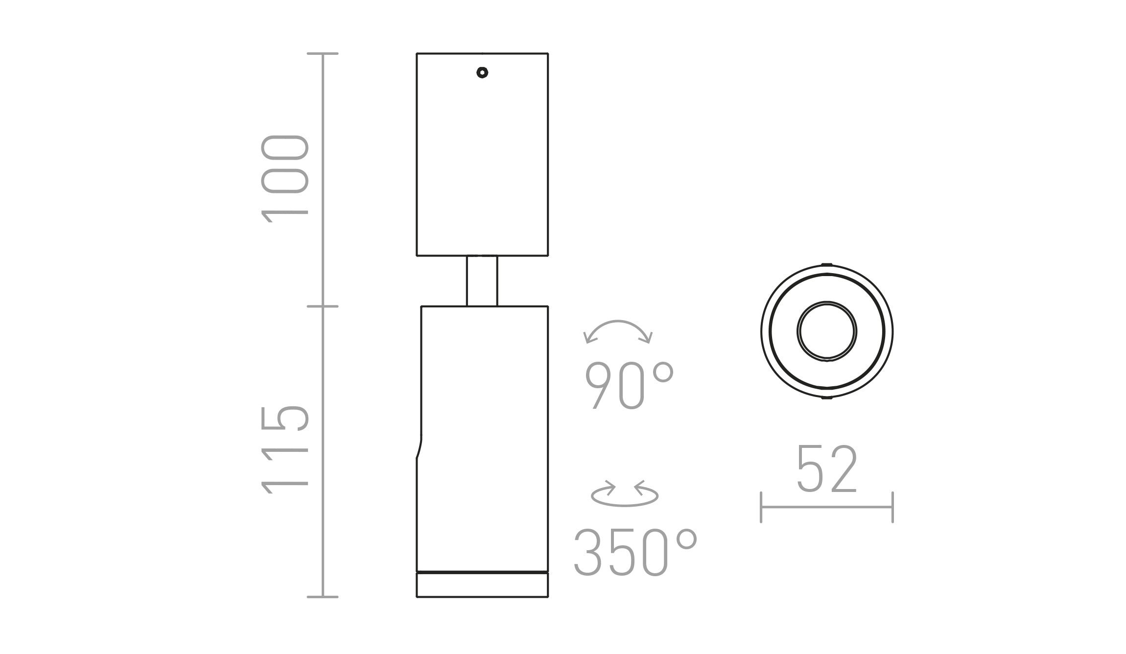 BOGARD PLAFONNIER - Product sketch