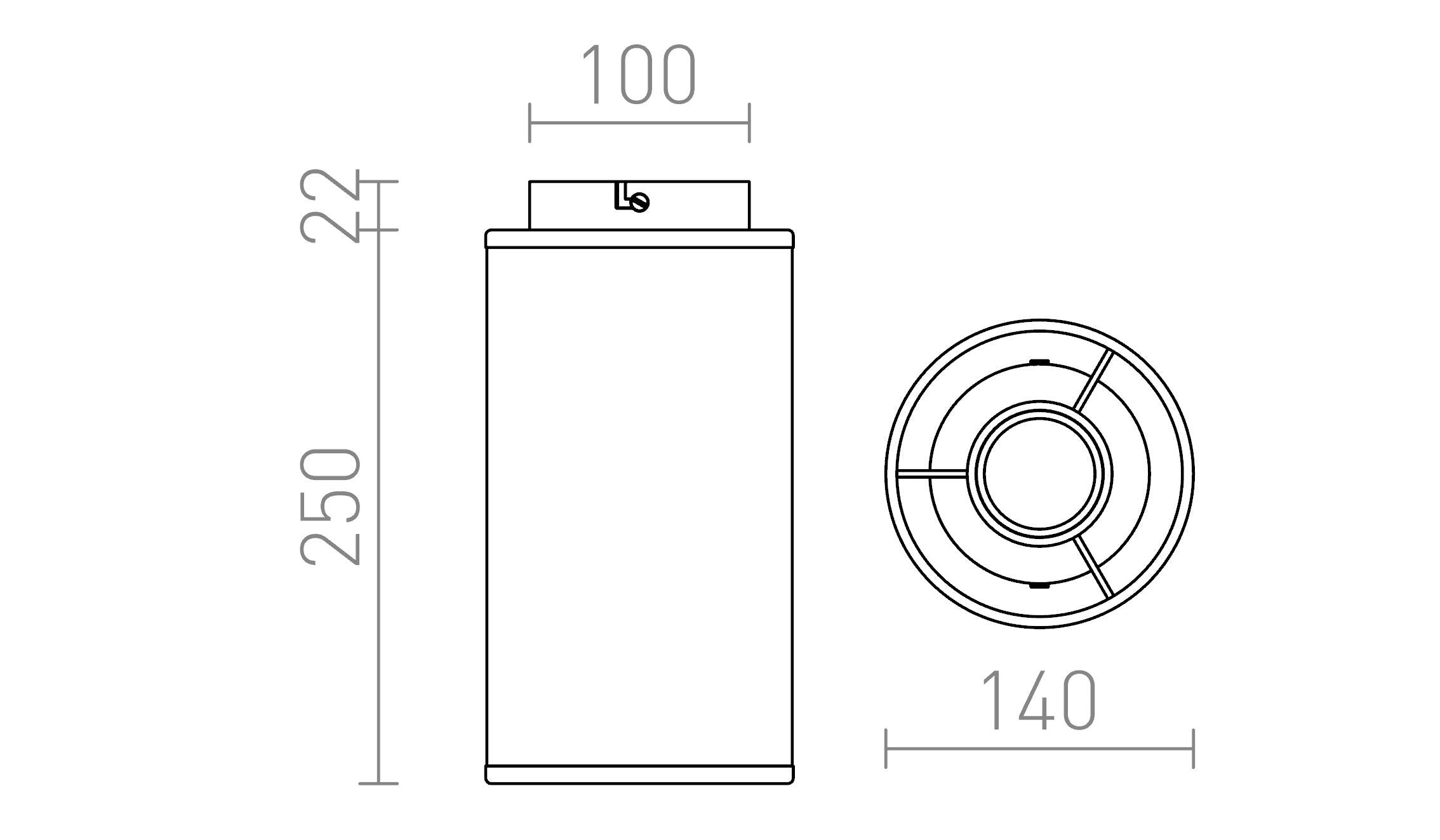 TACO PLAFONNIER - Product sketch