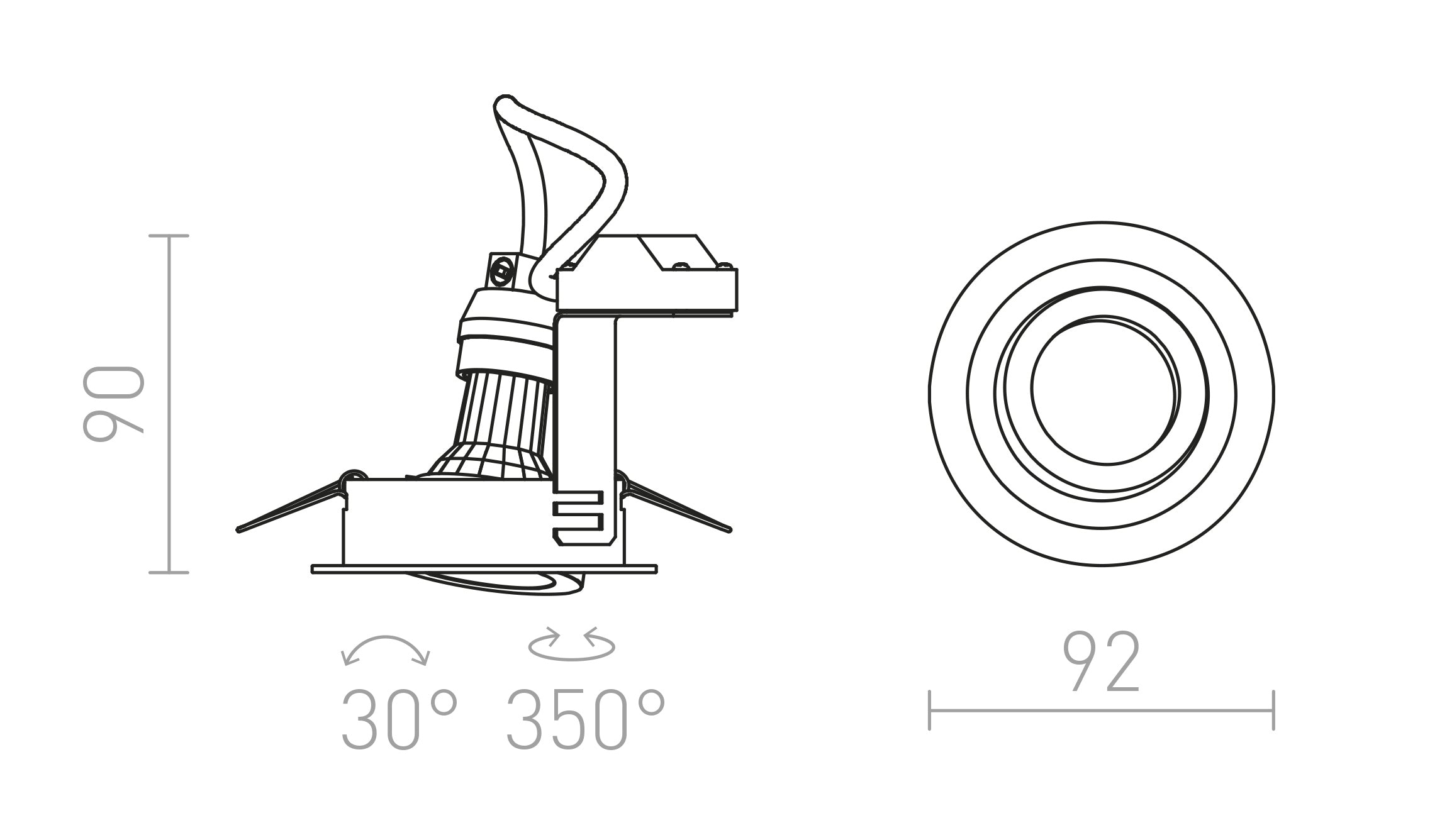 PASADENA GU10  - Product sketch