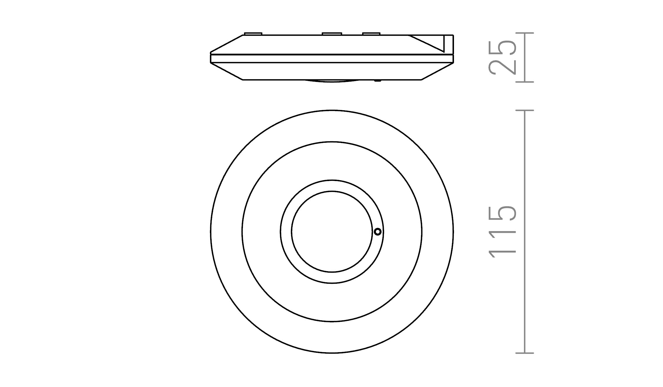 DÉTECTEUR PLAFONNIER - Product sketch