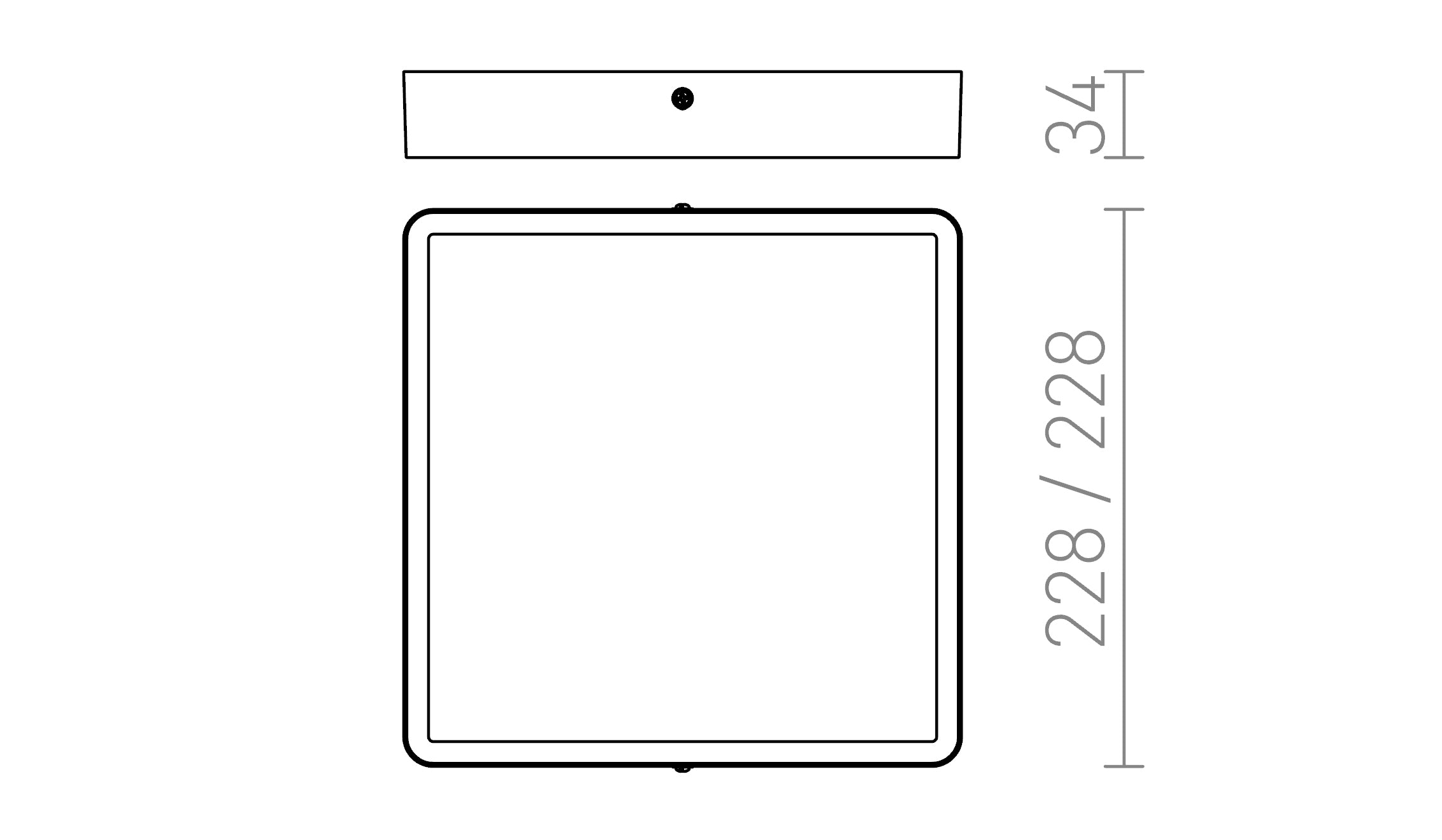 HUE SQ 22 PLAFONNIER - Product sketch