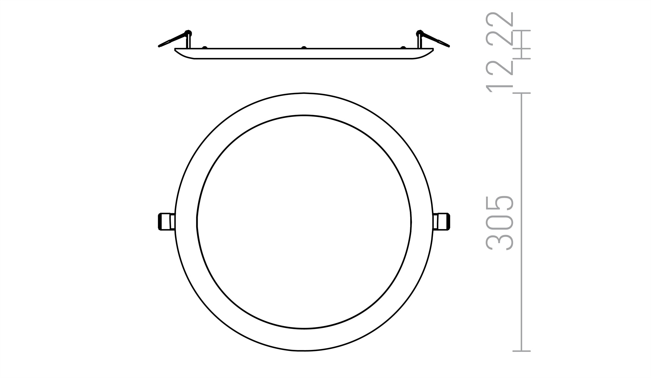 DADA 30 encastrable lampe - Product sketch