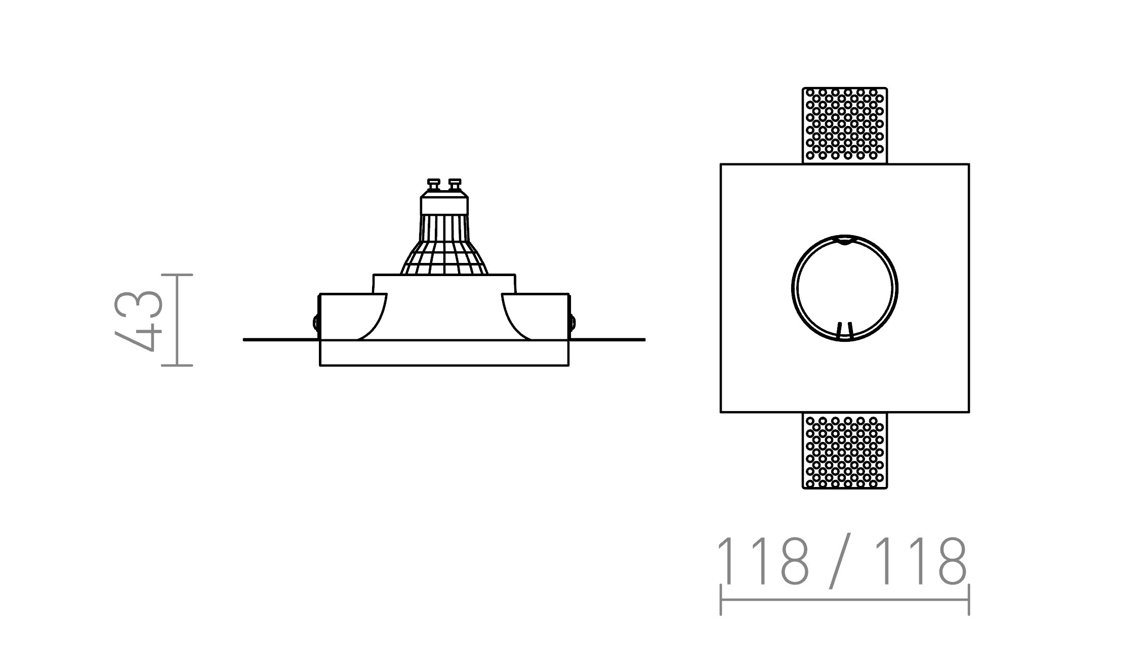 DINGO S ENCASTRÉ - Product sketch